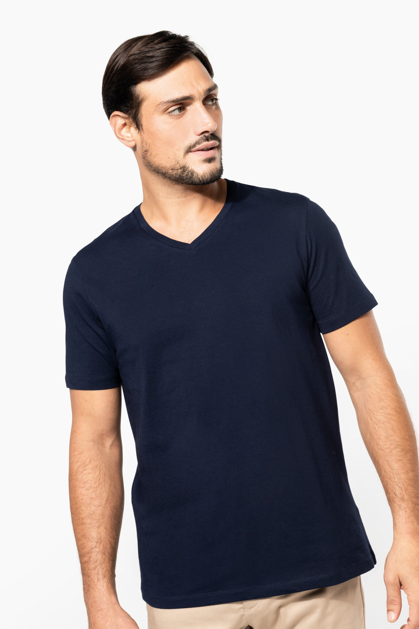 Visuel T-shirt Supima® col V manches courtes homme