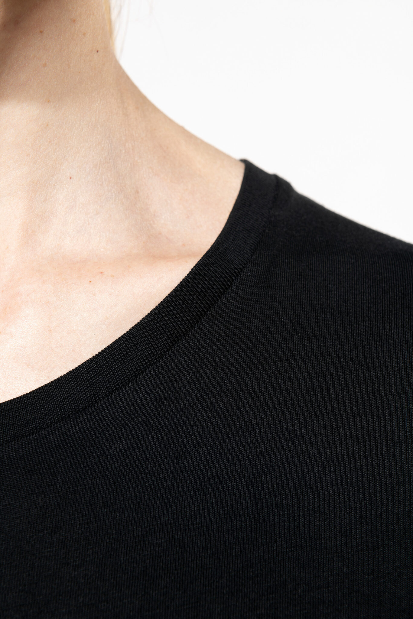 Miniature 11 pour T-shirt Supima® col rond manches longues femme