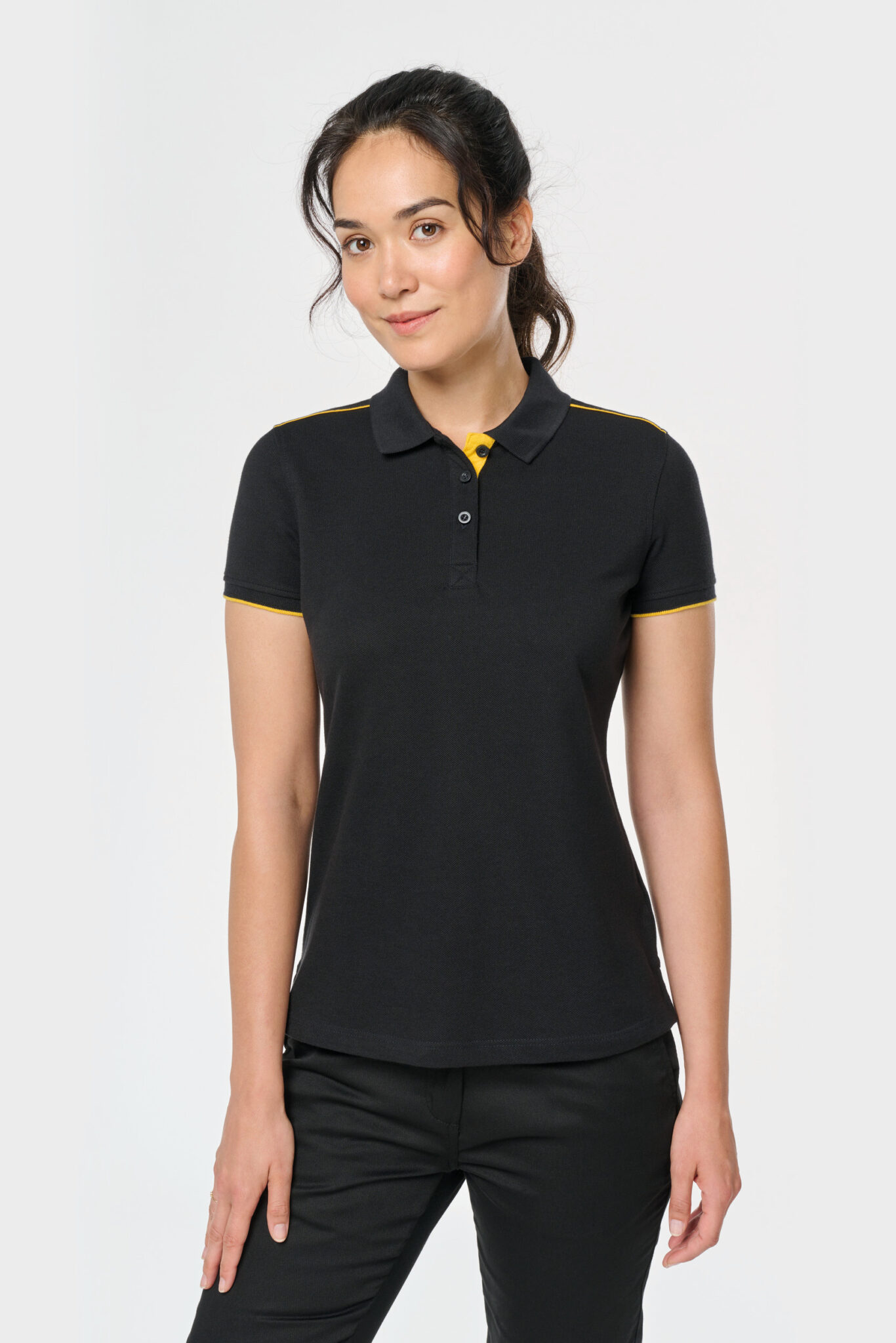 Visuel Polo Day To Day contrasté manches courtes femme