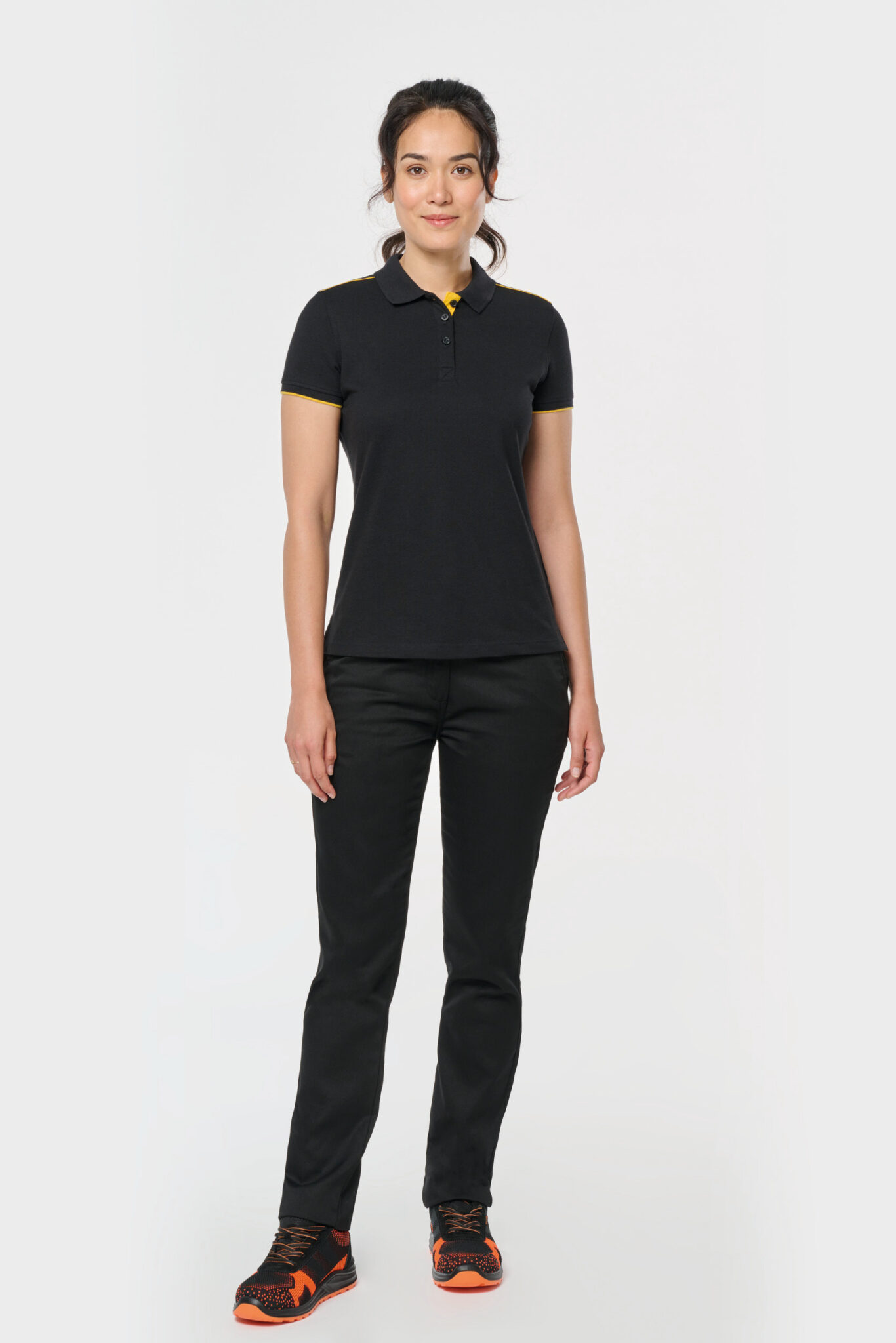 Miniature 4 pour Polo Day To Day contrasté manches courtes femme