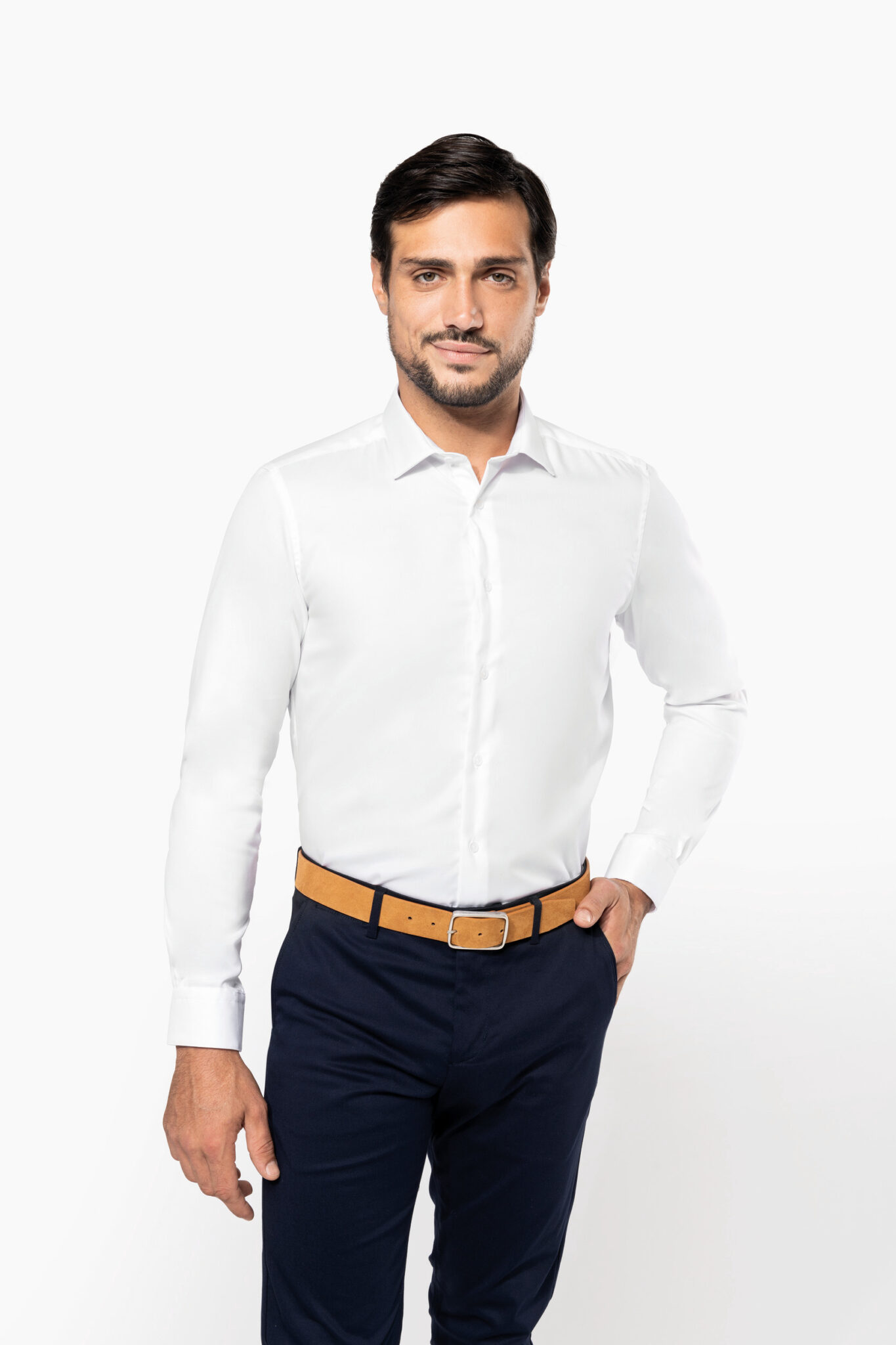 Visuel Chemise Oxford pinpoint manches longues homme
