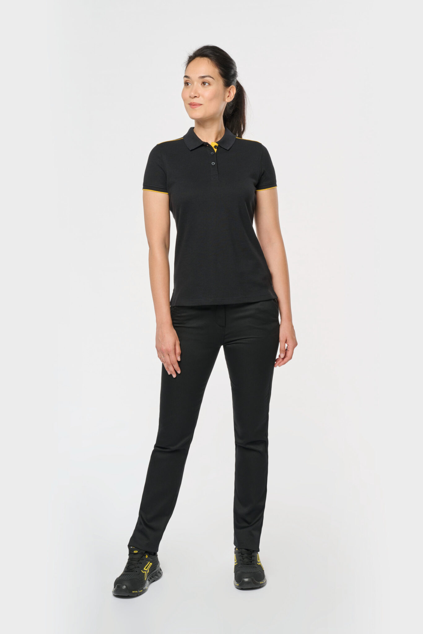 Miniature 5 pour Polo Day To Day contrasté manches courtes femme