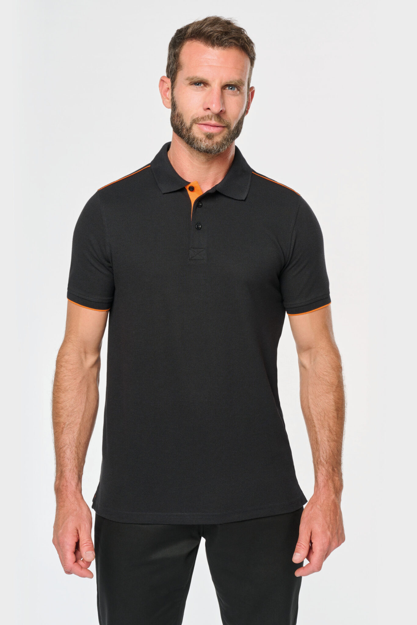 Visuel Polo Day To Day contrasté manches courtes homme