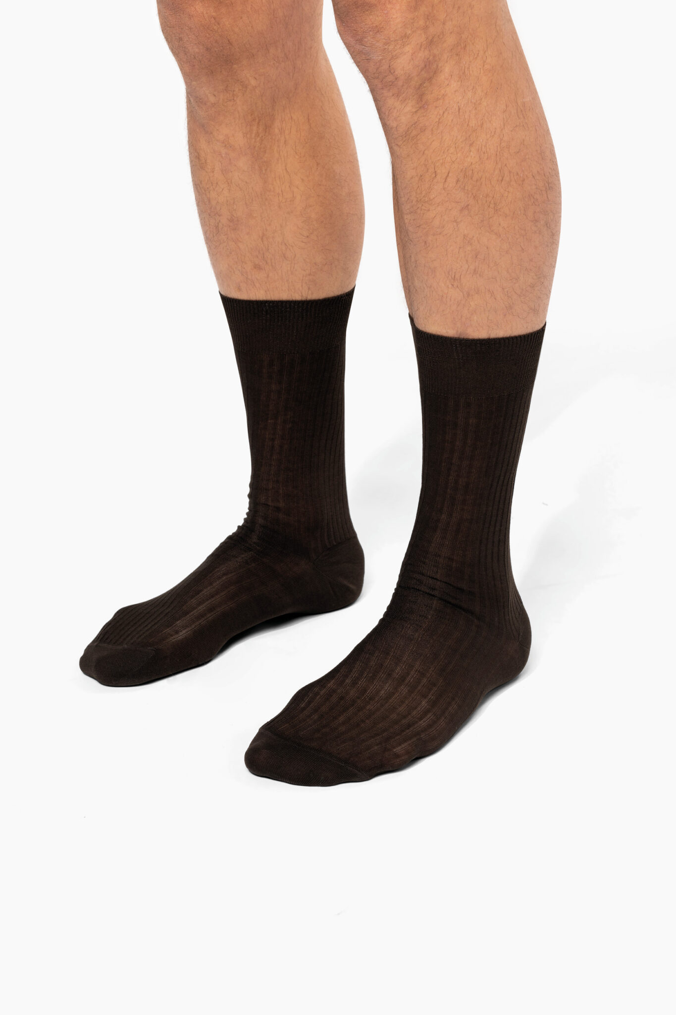 Visuel Chaussettes coton rib 4x2 fil d'Écosse homme
