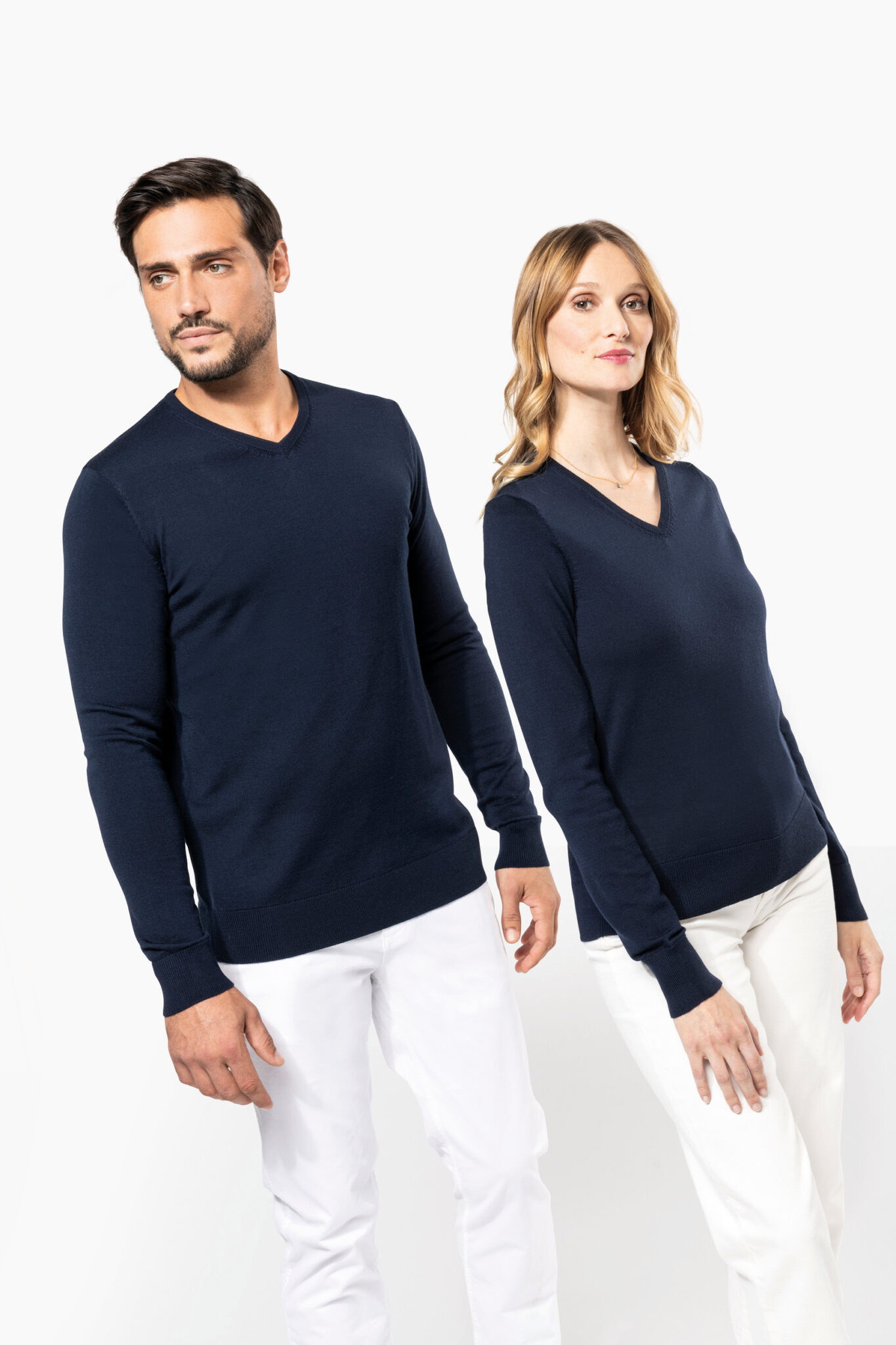 Miniature 7 pour Pull Mérinos col V femme