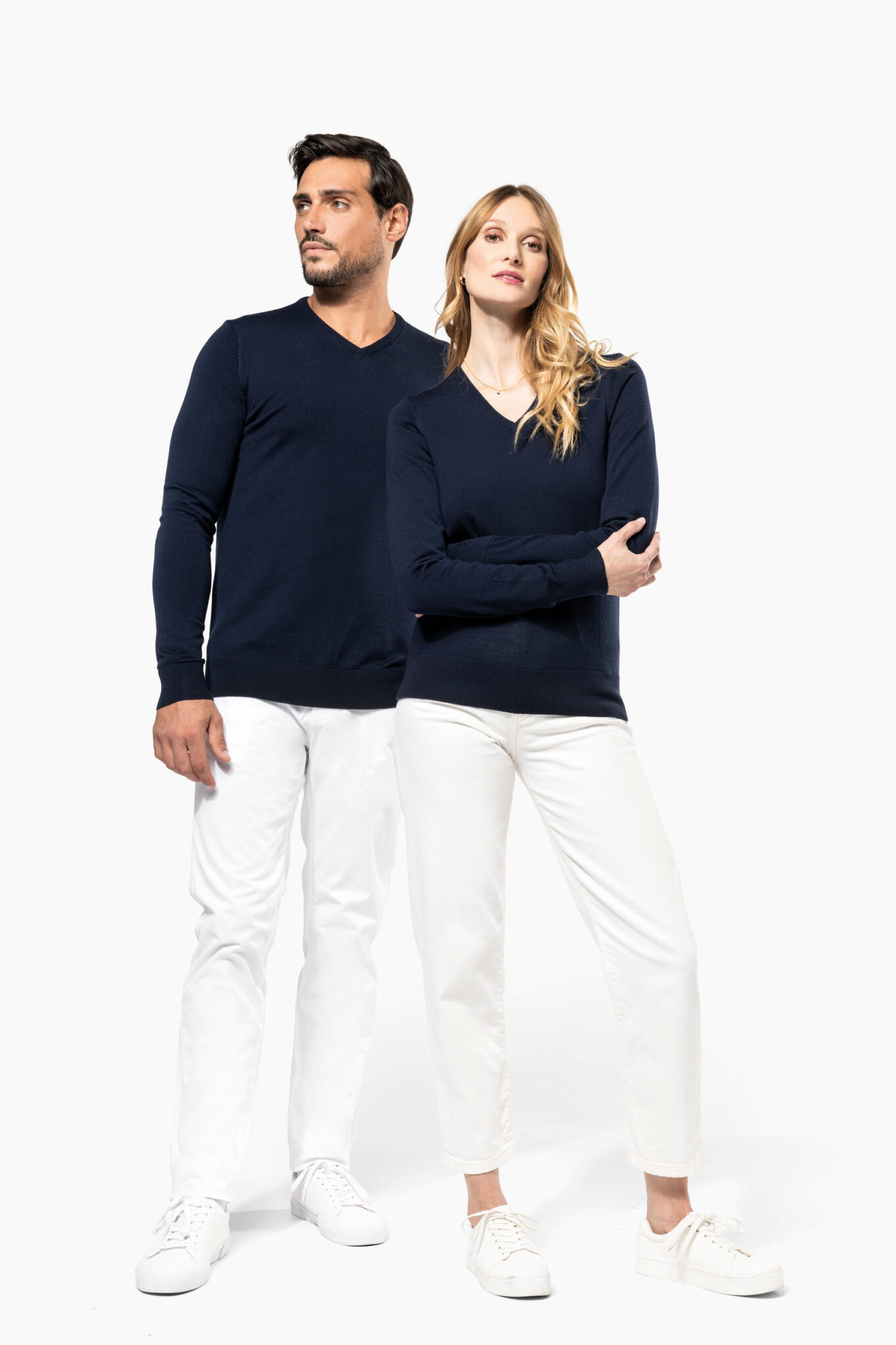 Miniature 8 pour Pull Mérinos col V femme