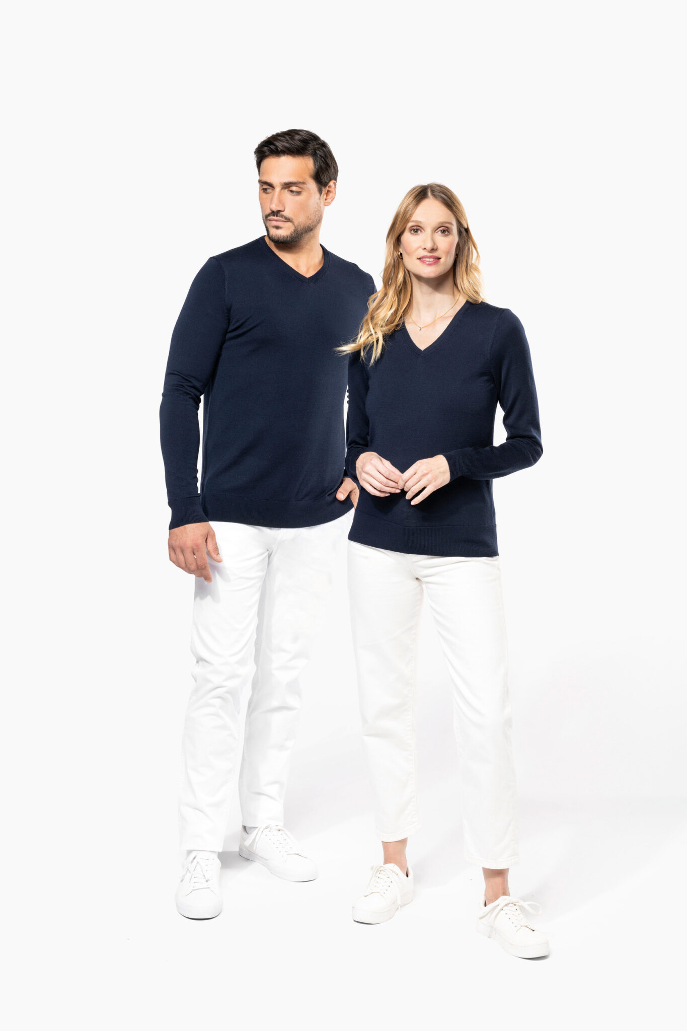 Miniature 9 pour Pull Mérinos col V femme