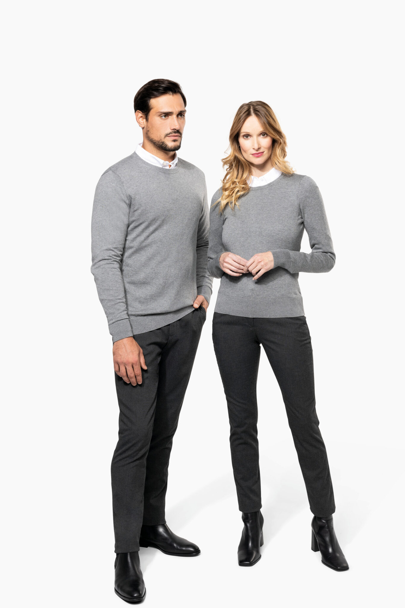 Miniature 10 pour Pull Supima® col rond homme