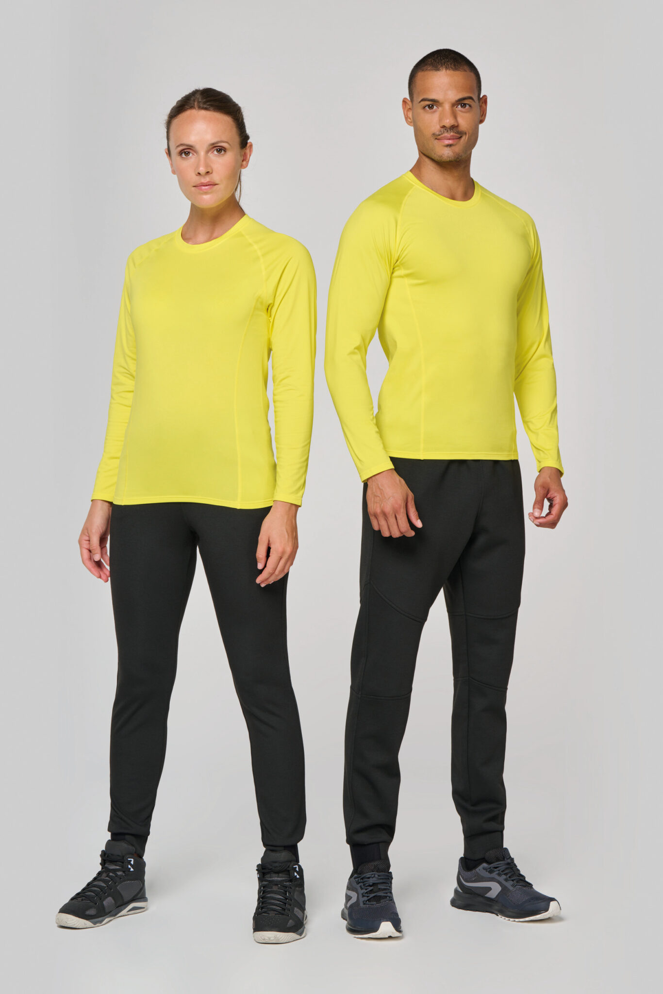 Visuel T-shirt double peau sport manches longues unisexe