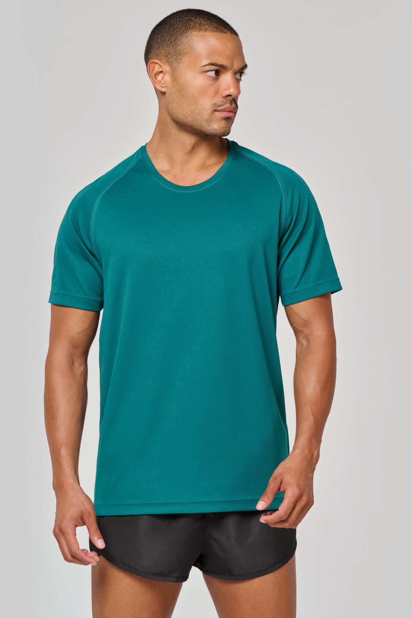 Visuel T-shirt de sport à col rond recyclé homme