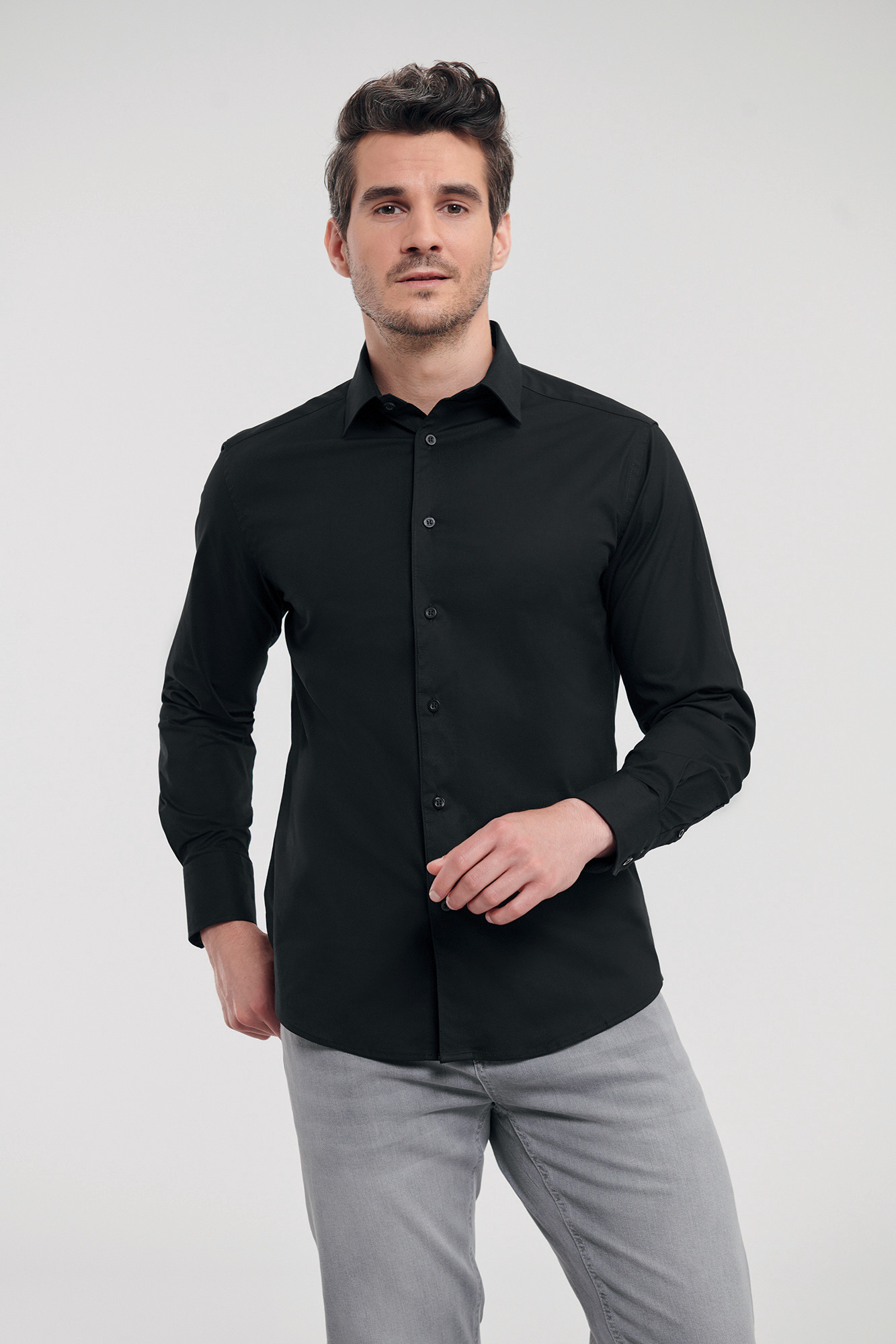 Miniature 2 pour Chemise fittée homme manches longues