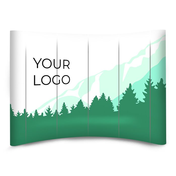 Visuel Mur d'image publicitaire en arc PopUp