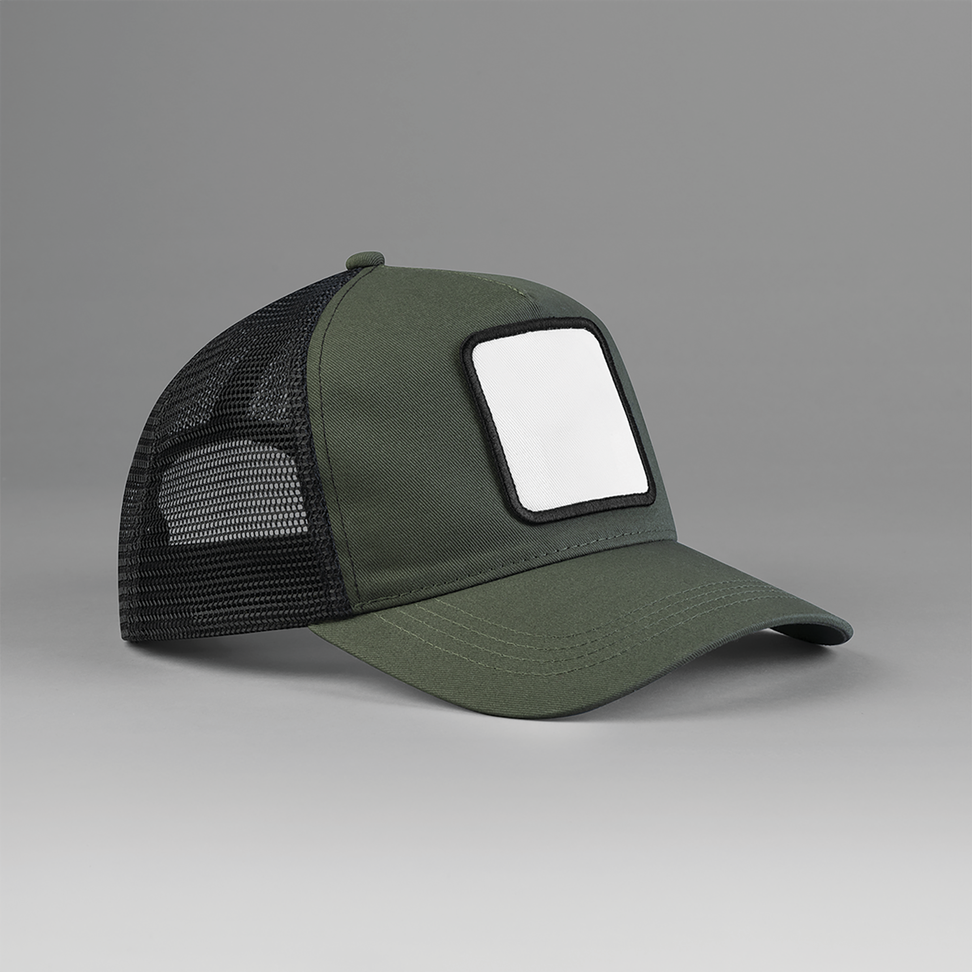 Miniature 2 pour Casquette trucker 5 panneaux avec patch carré