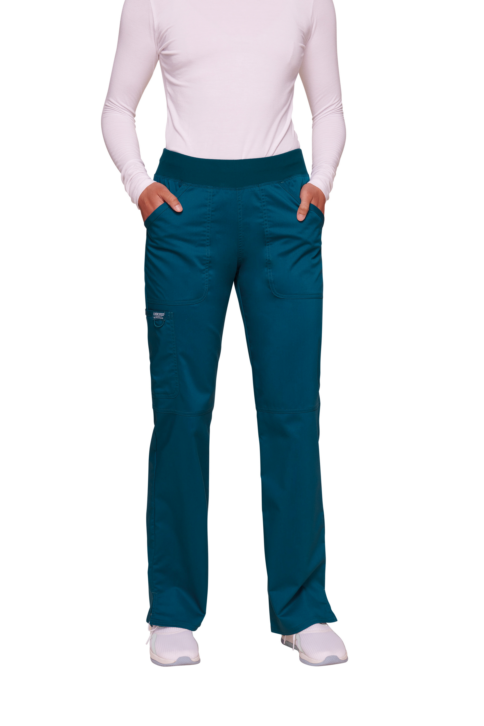 Miniature 4 pour Pantalon cargo à taille moyenne à enfiler femme