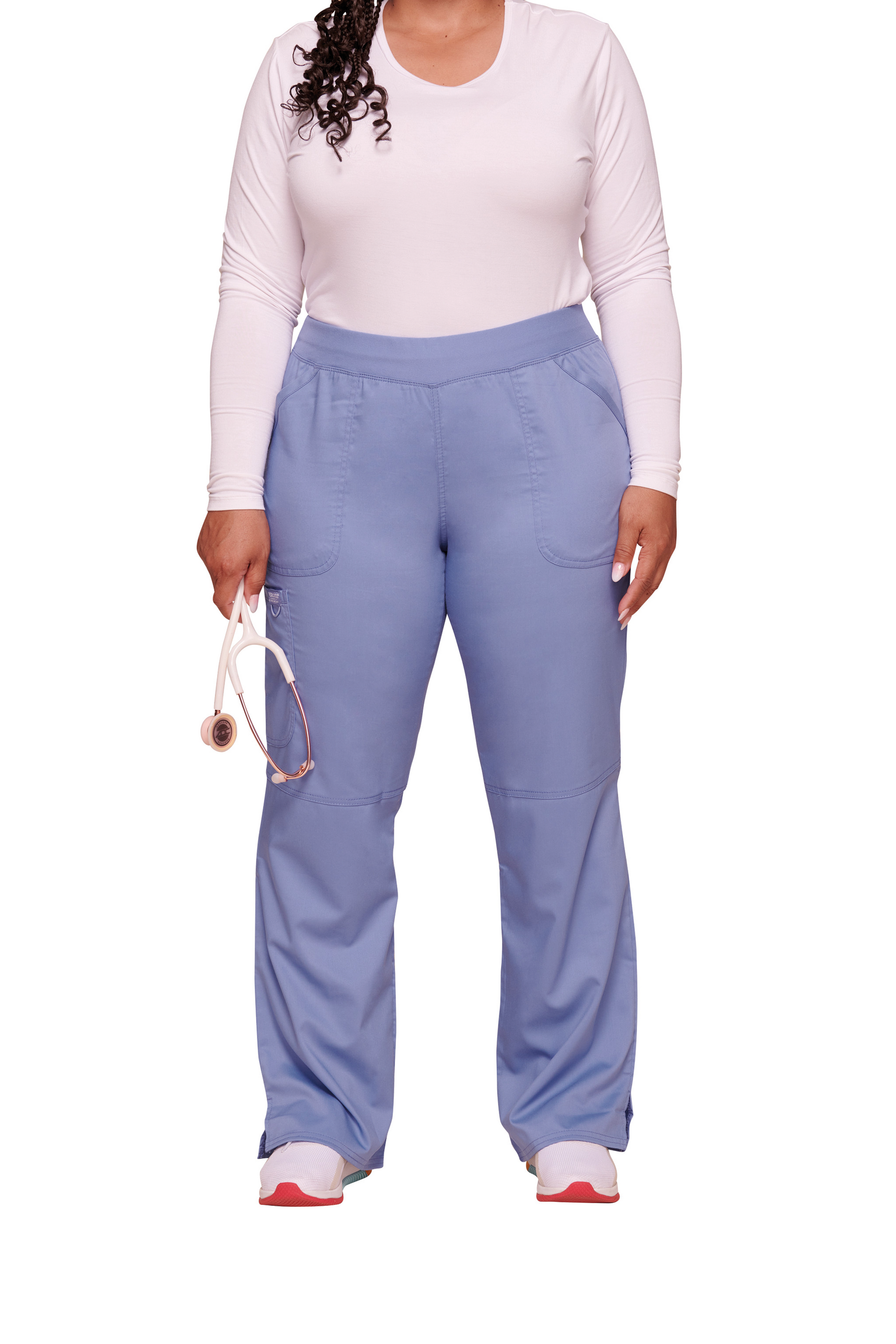 Miniature 5 pour Pantalon cargo à taille moyenne à enfiler femme