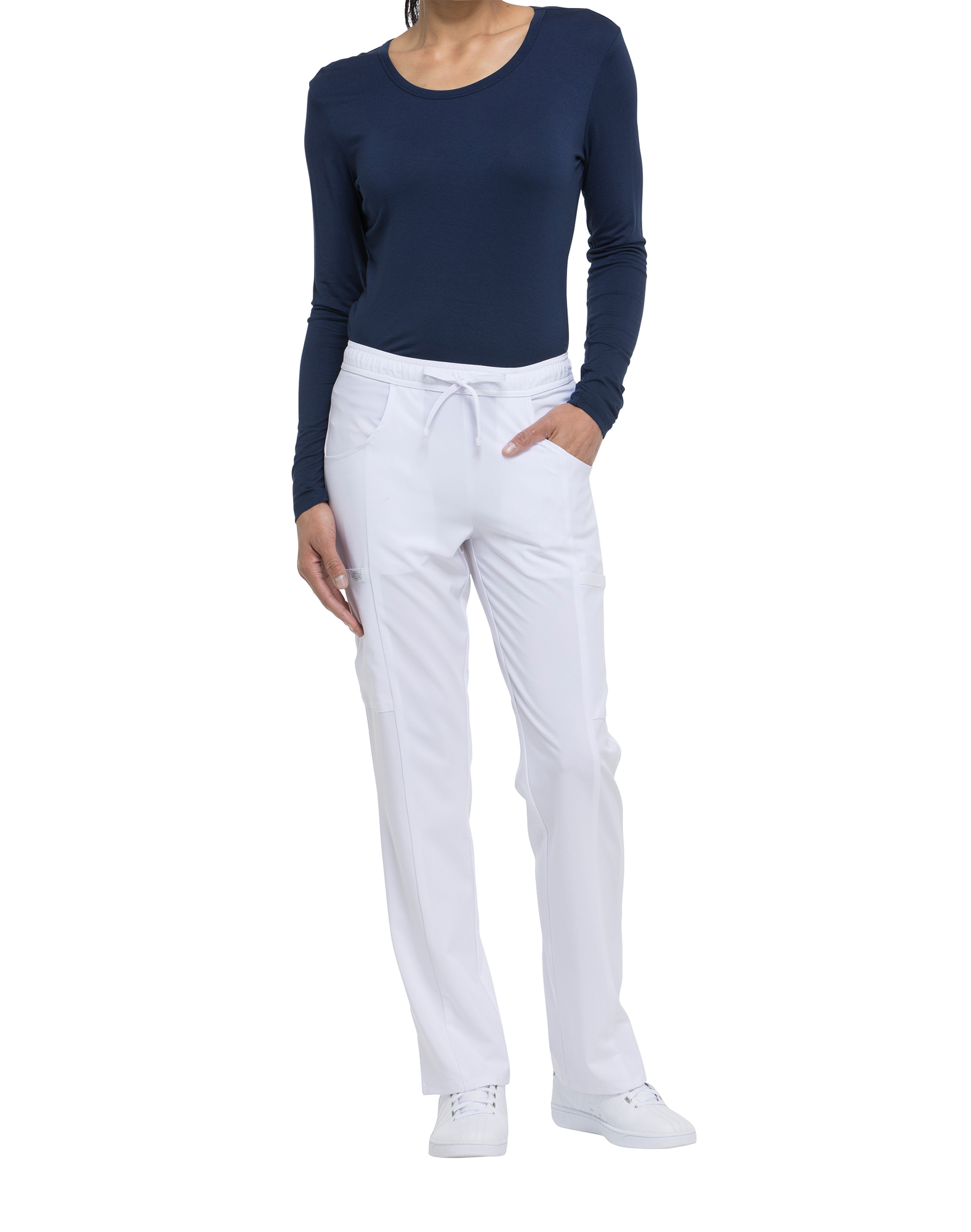 Miniature 8 pour Pantalon à taille mi-haute avec cordon de serrage pour femme