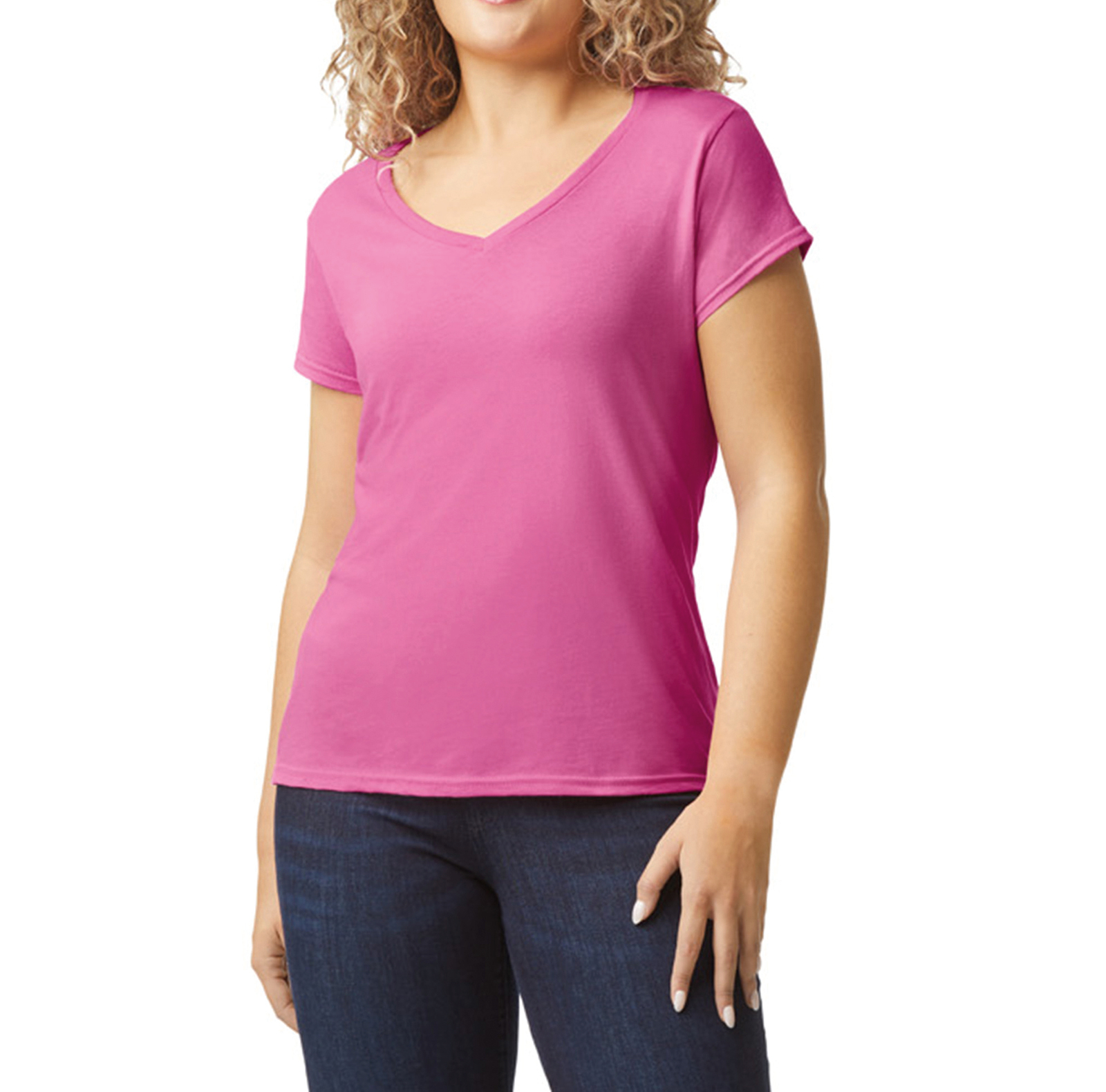Miniature 11 pour T-shirt femme col v Softstyle