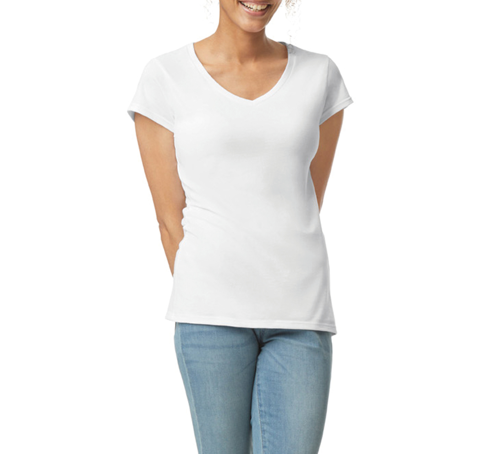 Miniature 17 pour T-shirt femme col v Softstyle