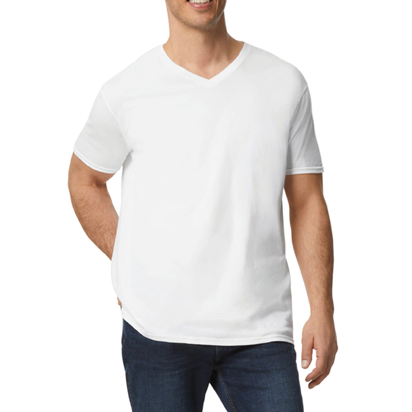 Miniature 20 pour T-shirt homme col v Softstyle