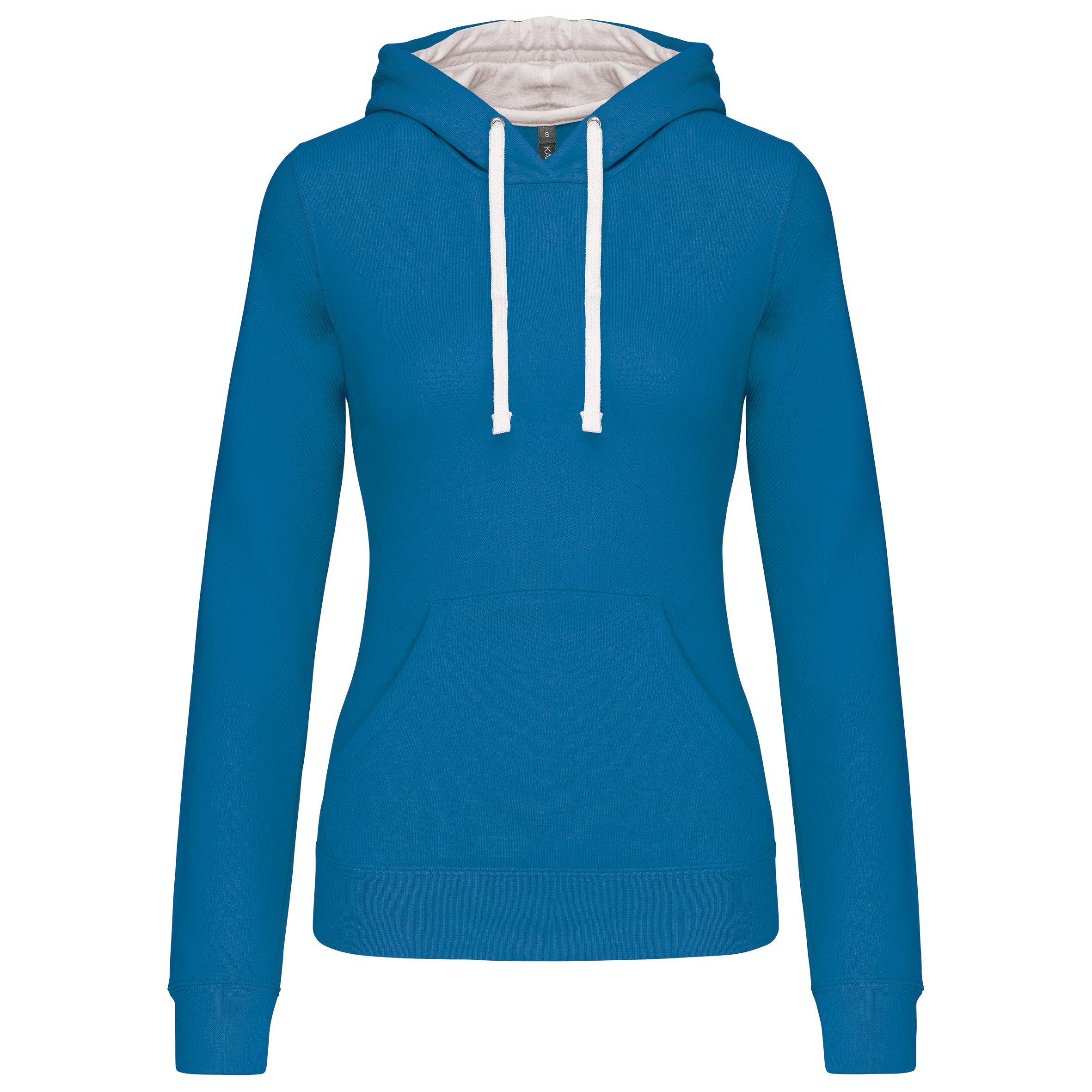 Miniature 24 pour Sweat-shirt capuche contrastée femme