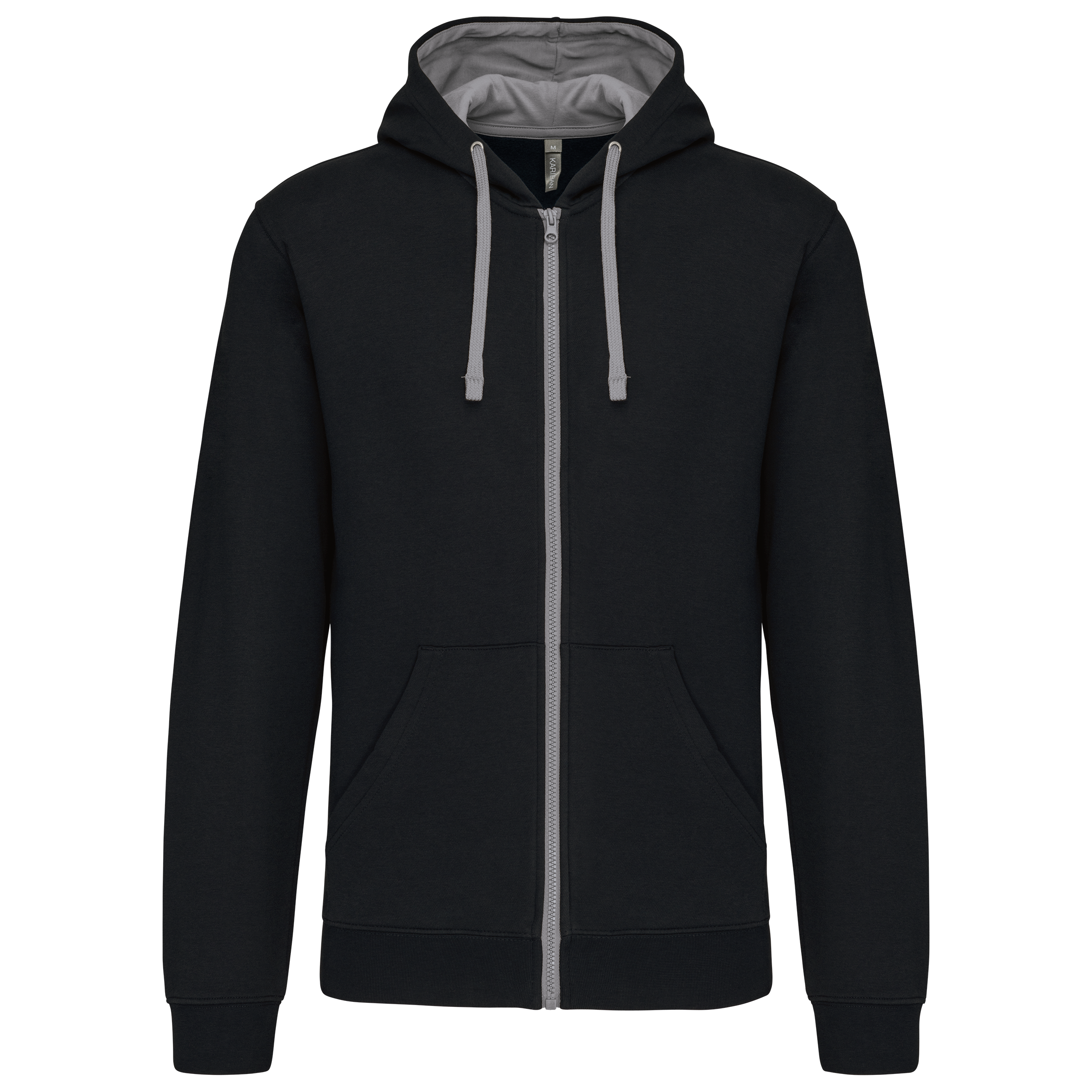 Miniature 9 pour Sweat-shirt zippé capuche contrastée