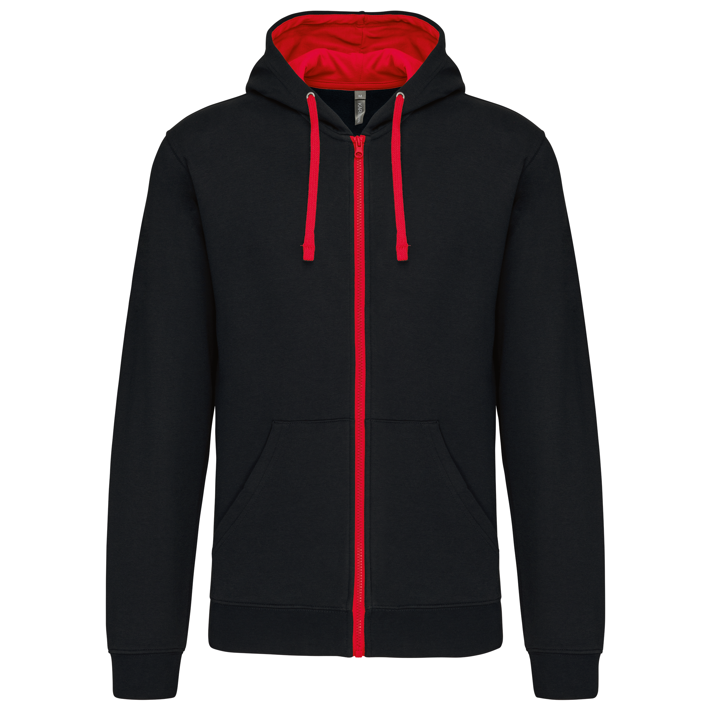 Miniature 10 pour Sweat-shirt zippé capuche contrastée