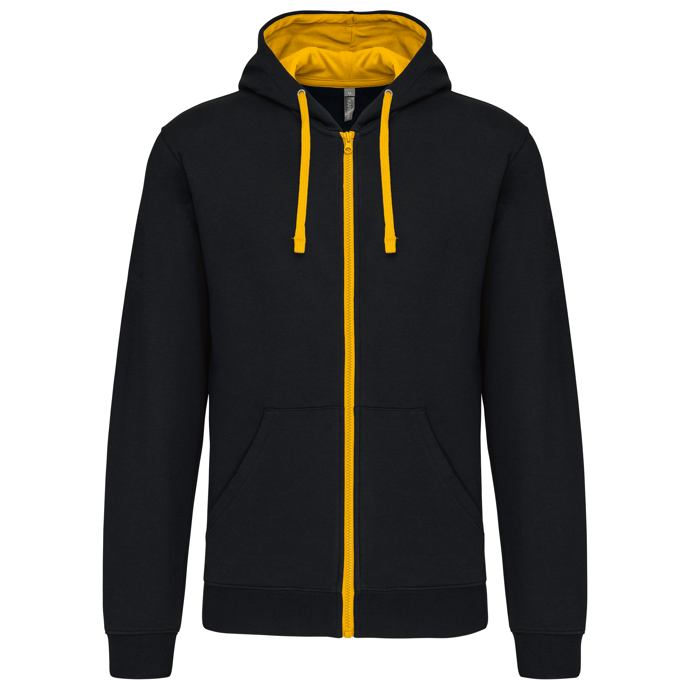 Miniature 11 pour Sweat-shirt zippé capuche contrastée