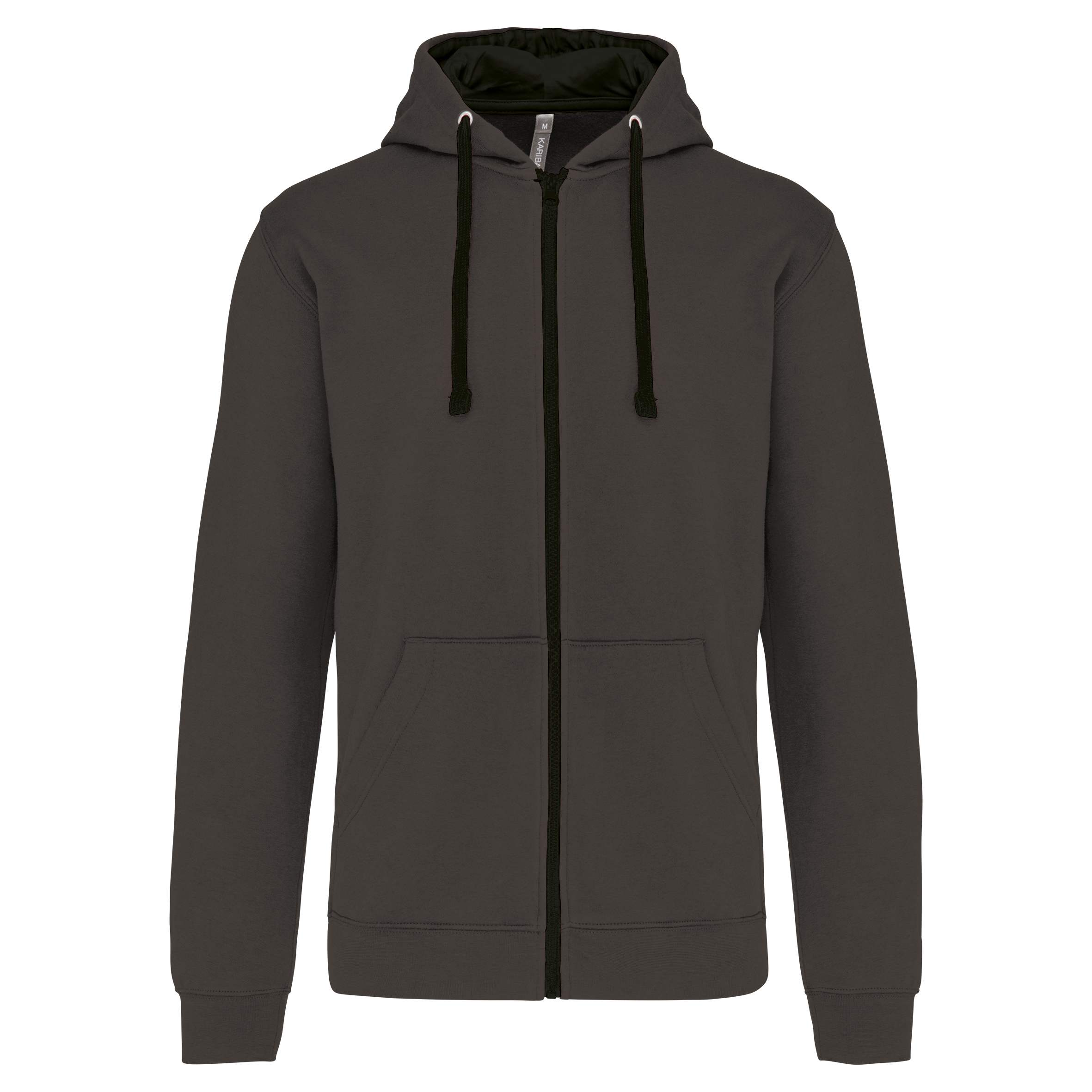 Miniature 12 pour Sweat-shirt zippé capuche contrastée
