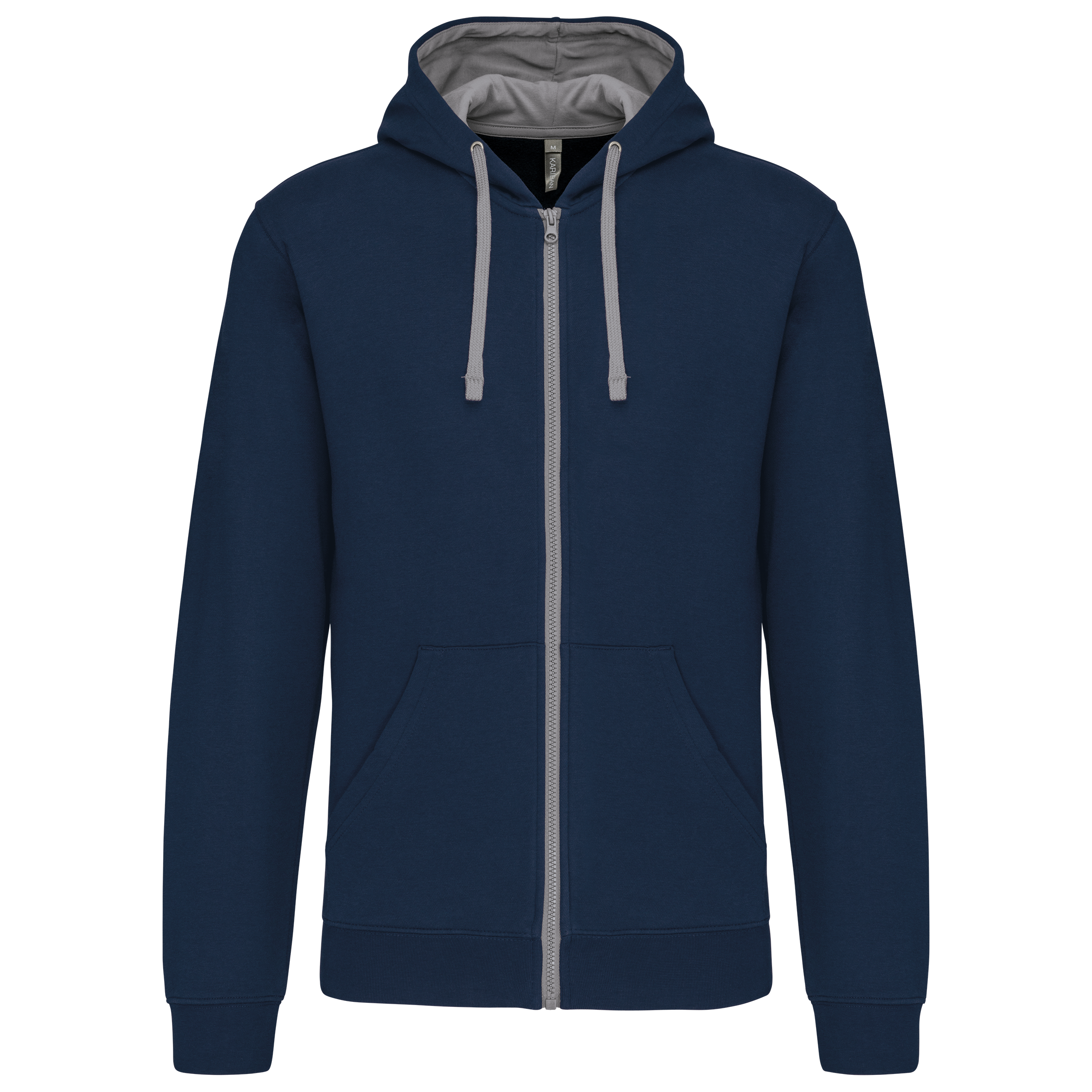 Miniature 15 pour Sweat-shirt zippé capuche contrastée