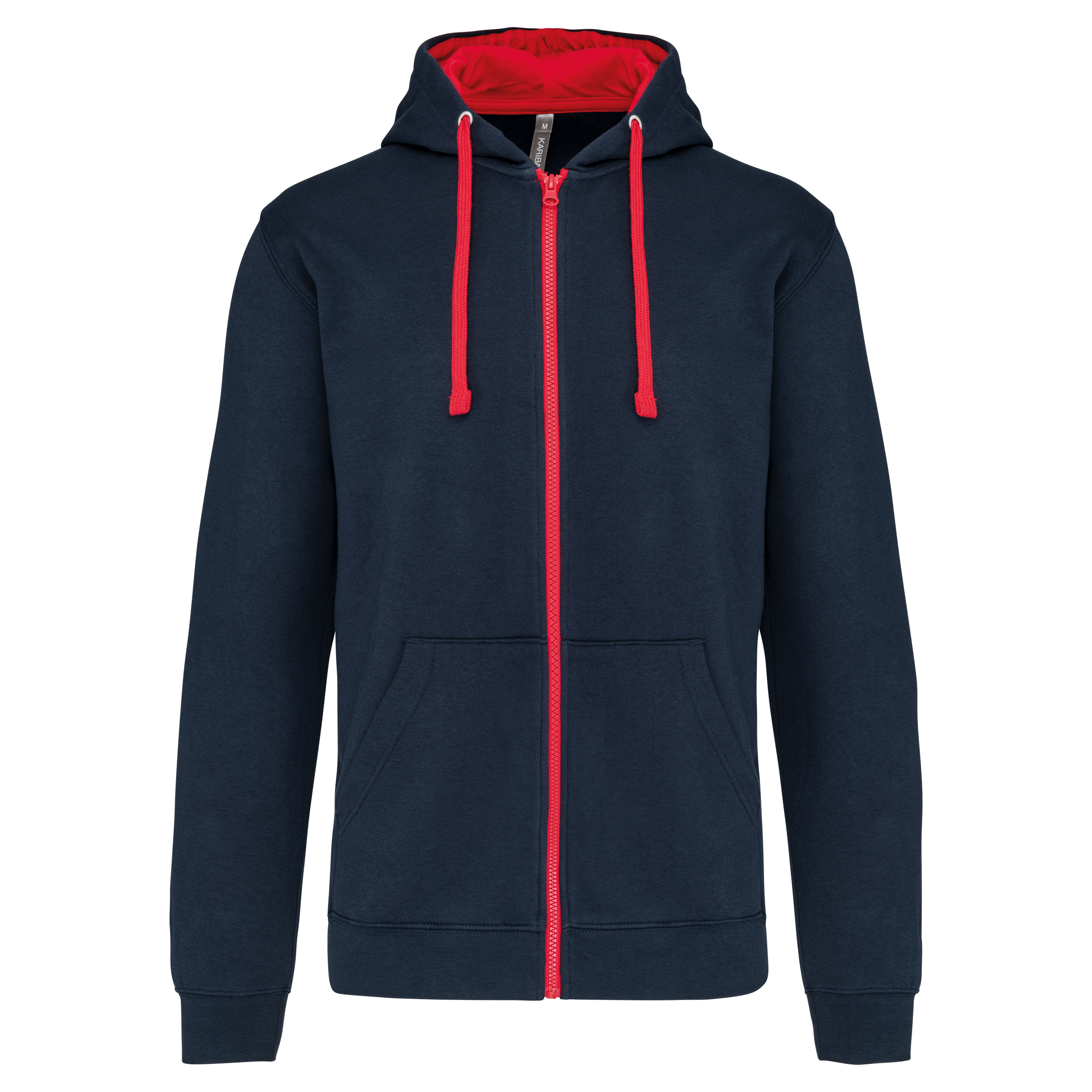 Miniature 16 pour Sweat-shirt zippé capuche contrastée
