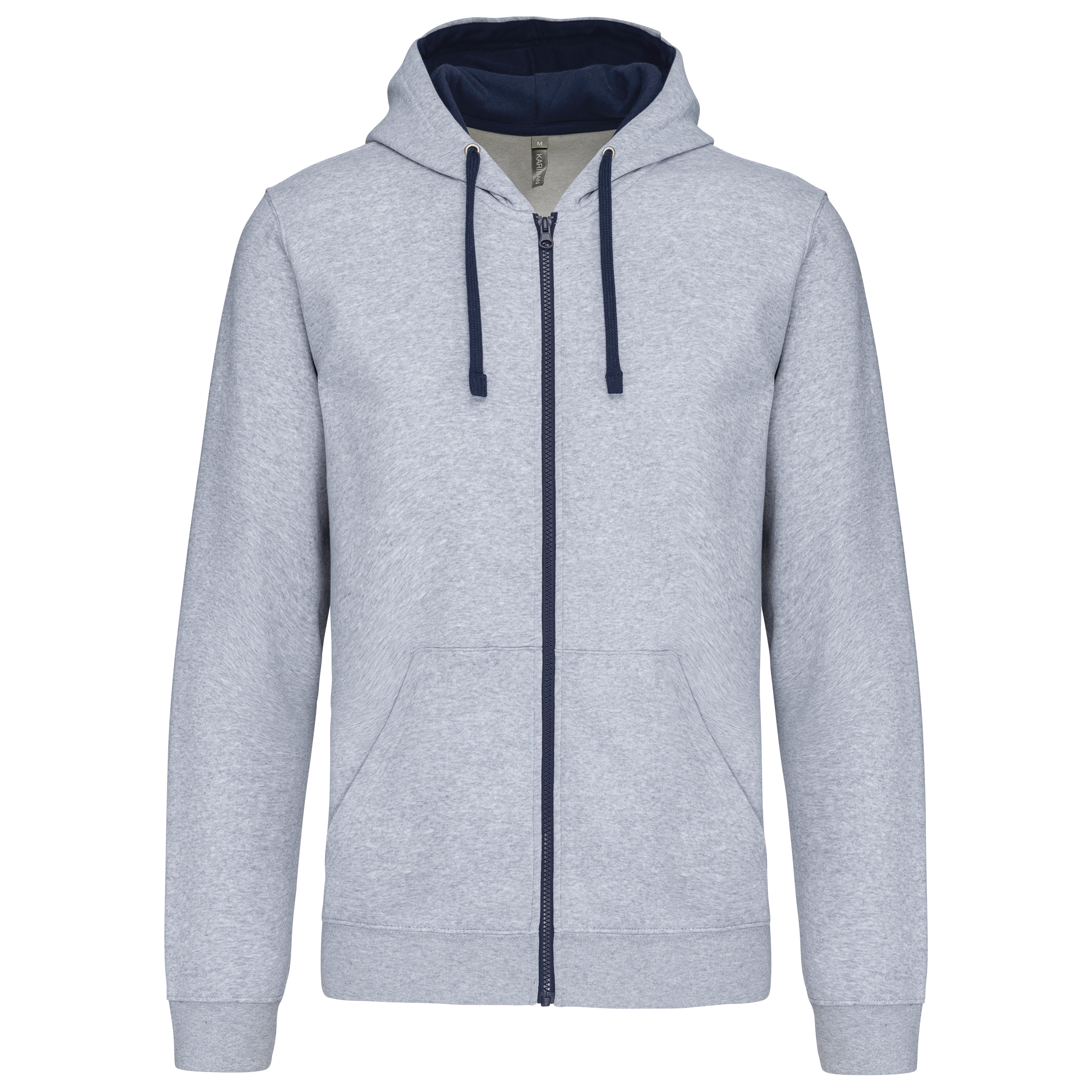 Miniature 17 pour Sweat-shirt zippé capuche contrastée