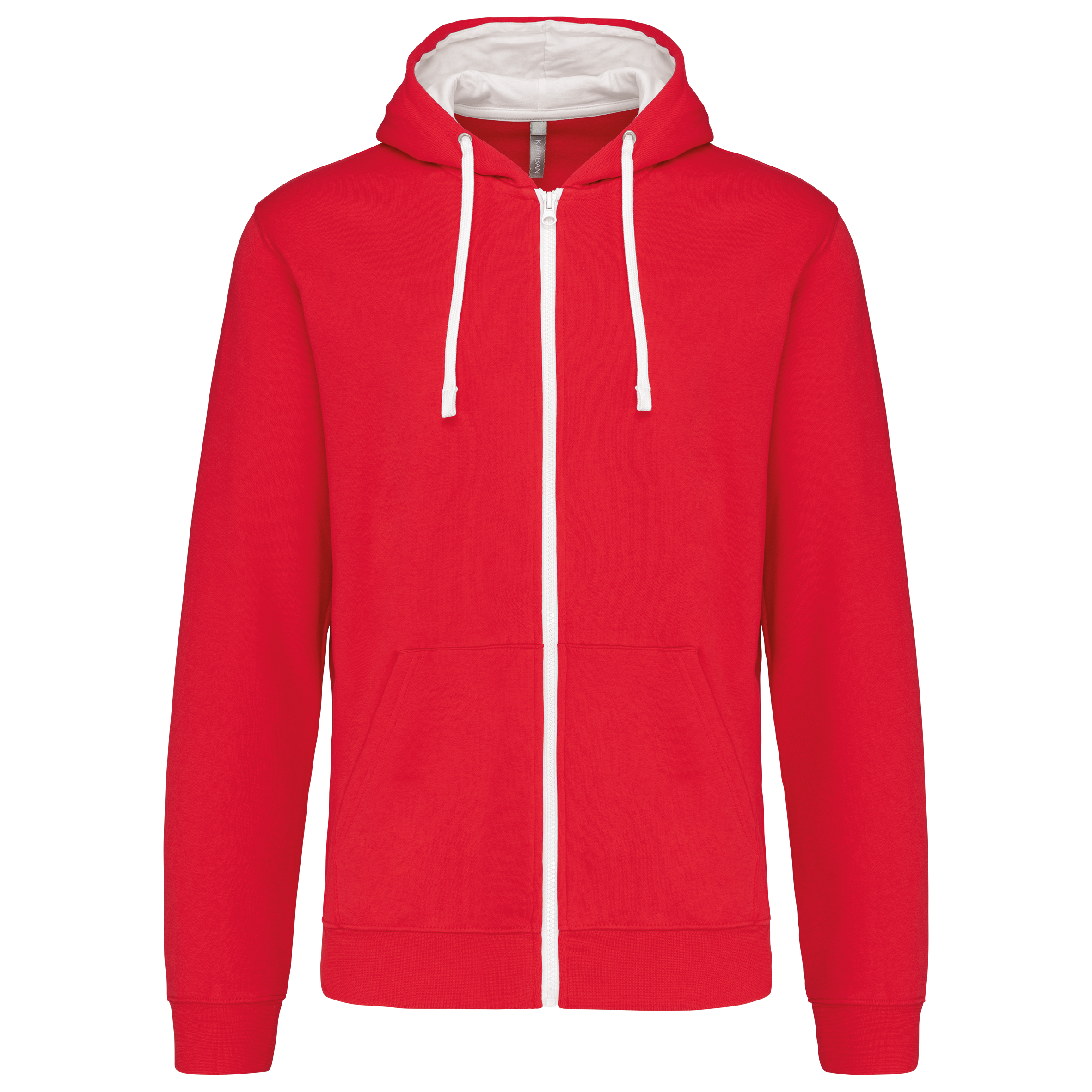 Miniature 18 pour Sweat-shirt zippé capuche contrastée