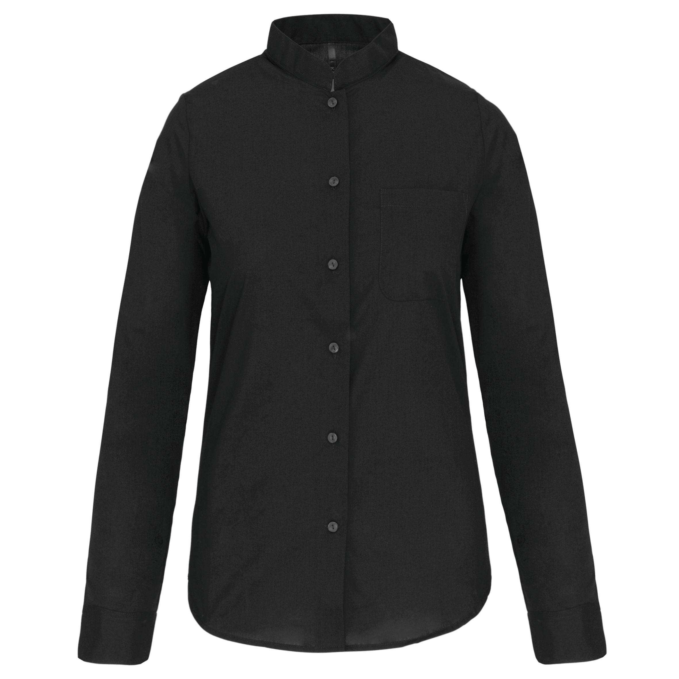 Miniature 13 pour Chemise col mao manches longues femme
