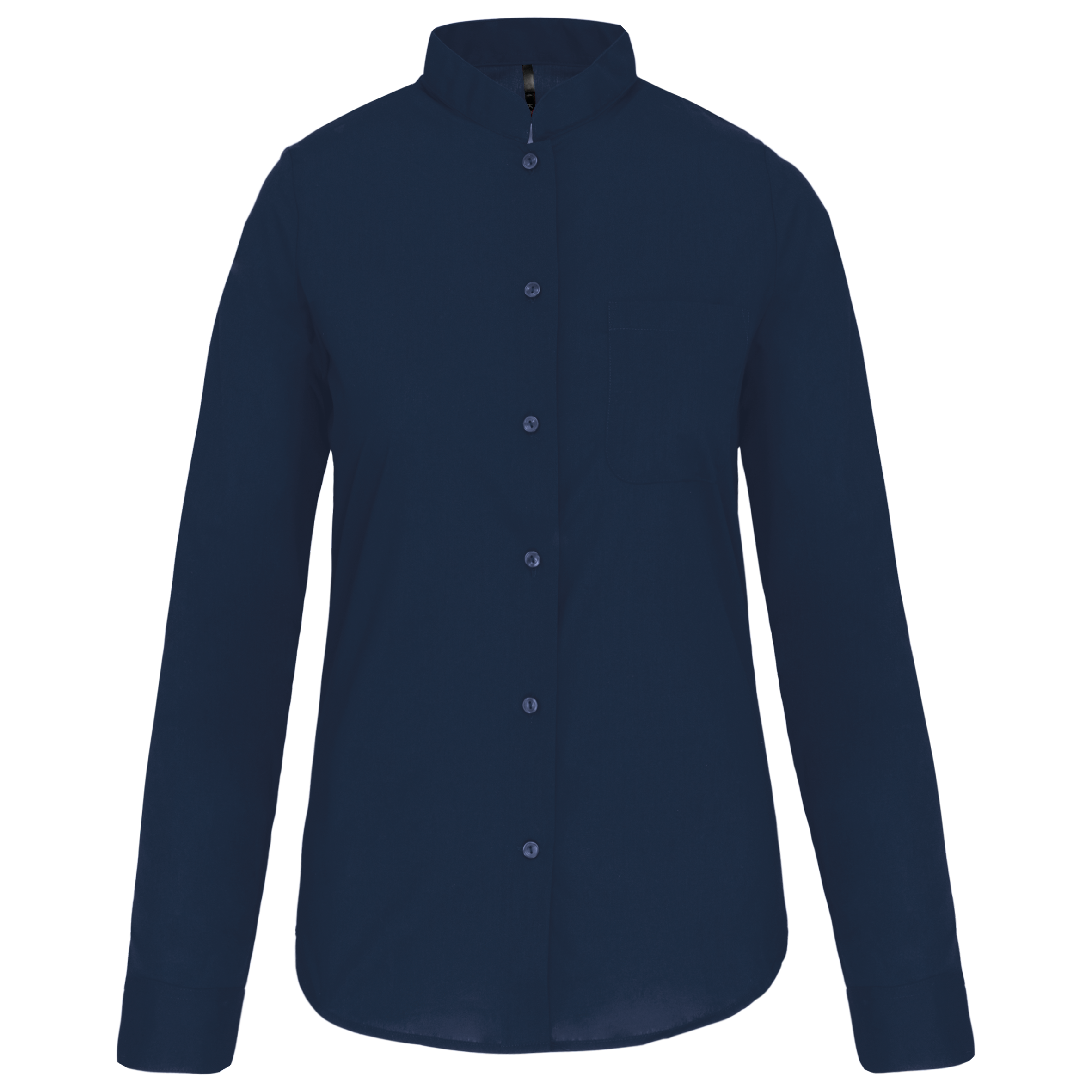 Miniature 14 pour Chemise col mao manches longues femme