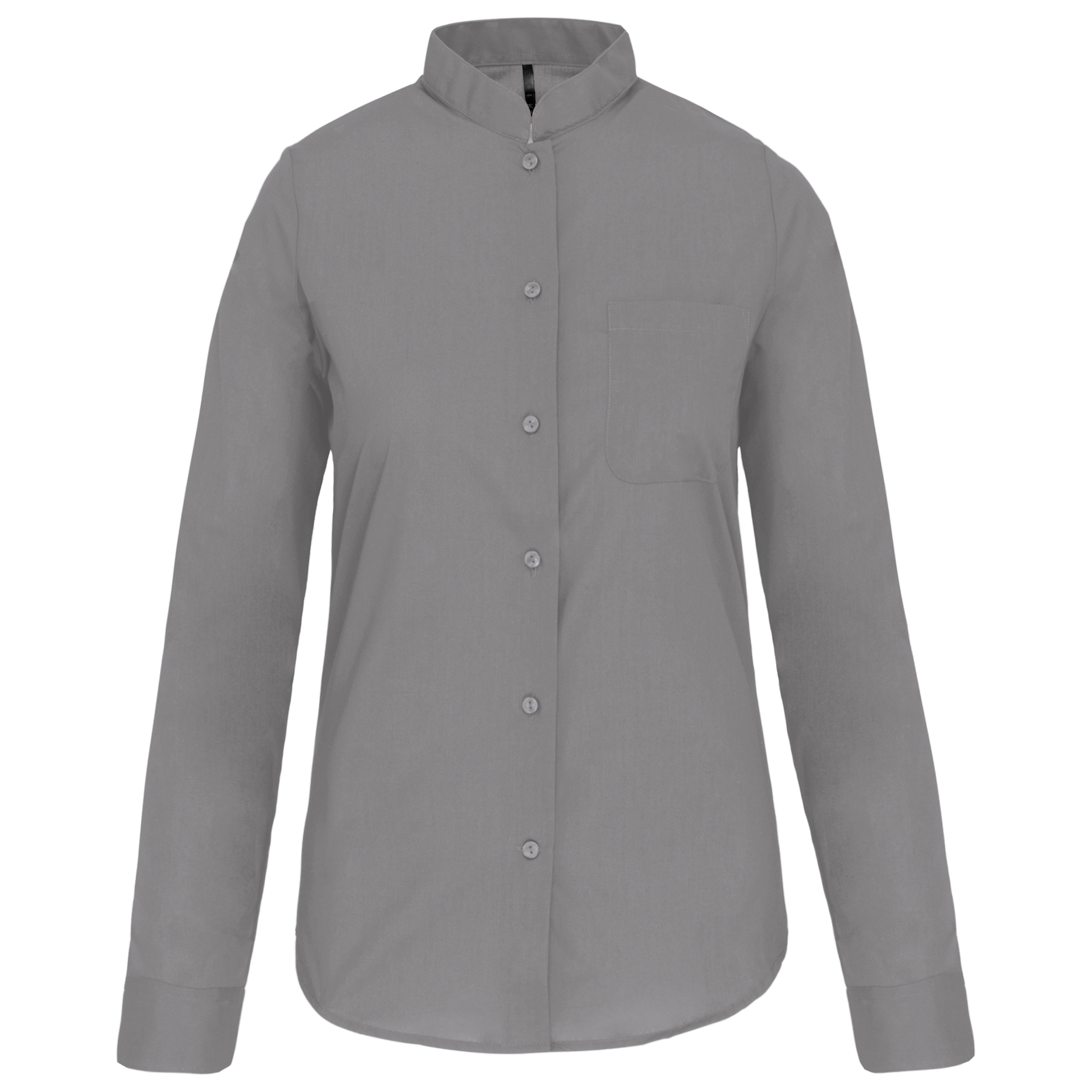 Miniature 15 pour Chemise col mao manches longues femme