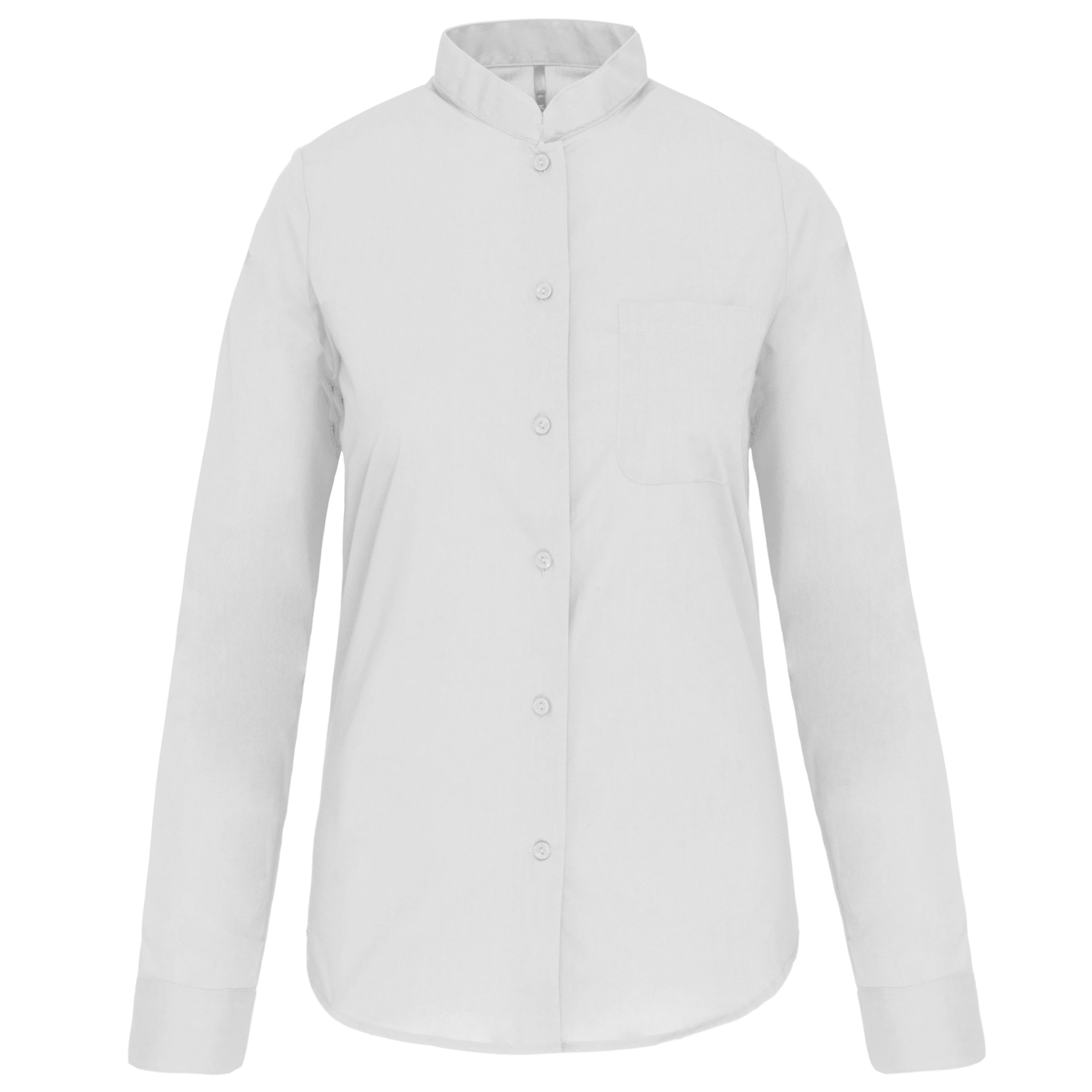 Miniature 16 pour Chemise col mao manches longues femme