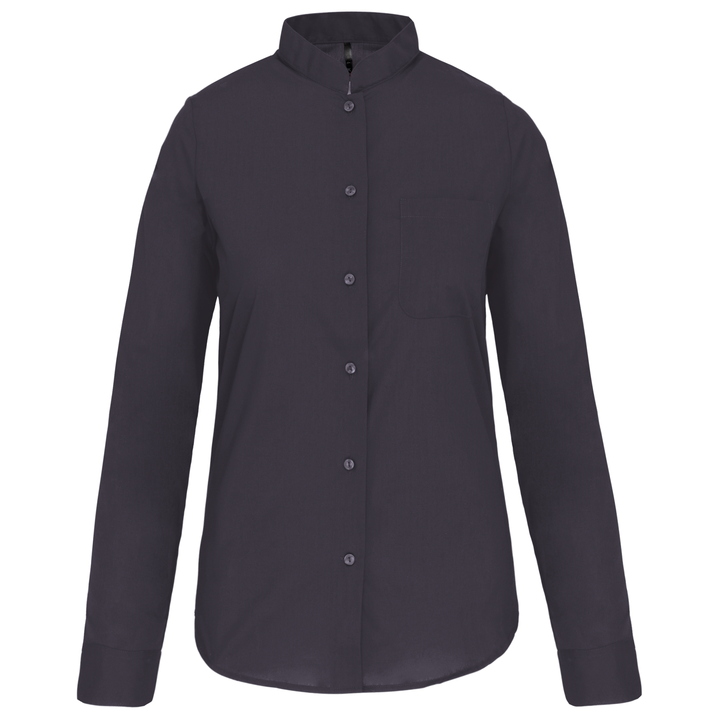Miniature 18 pour Chemise col mao manches longues femme