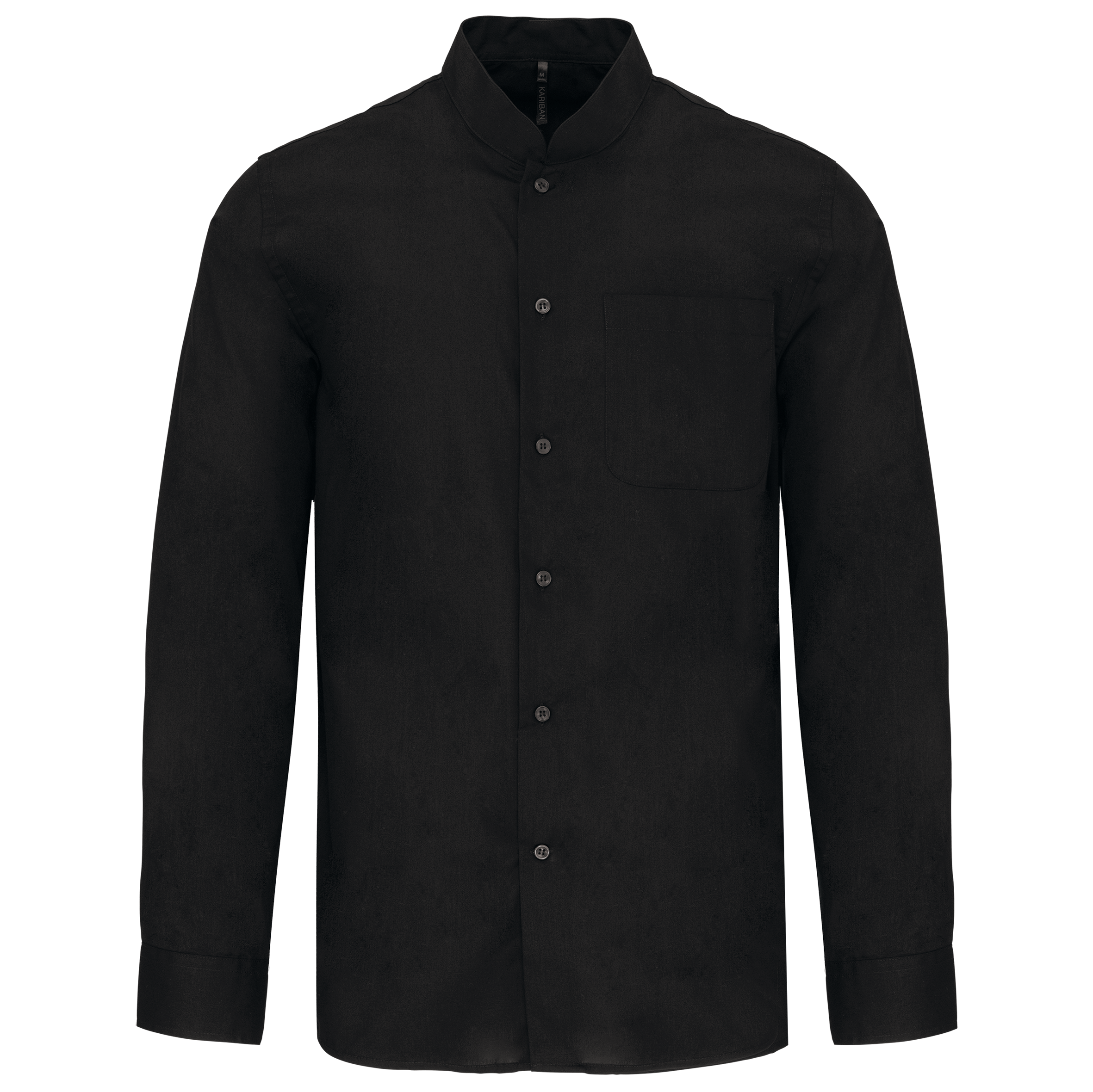 Miniature 13 pour Chemise col mao manches longues