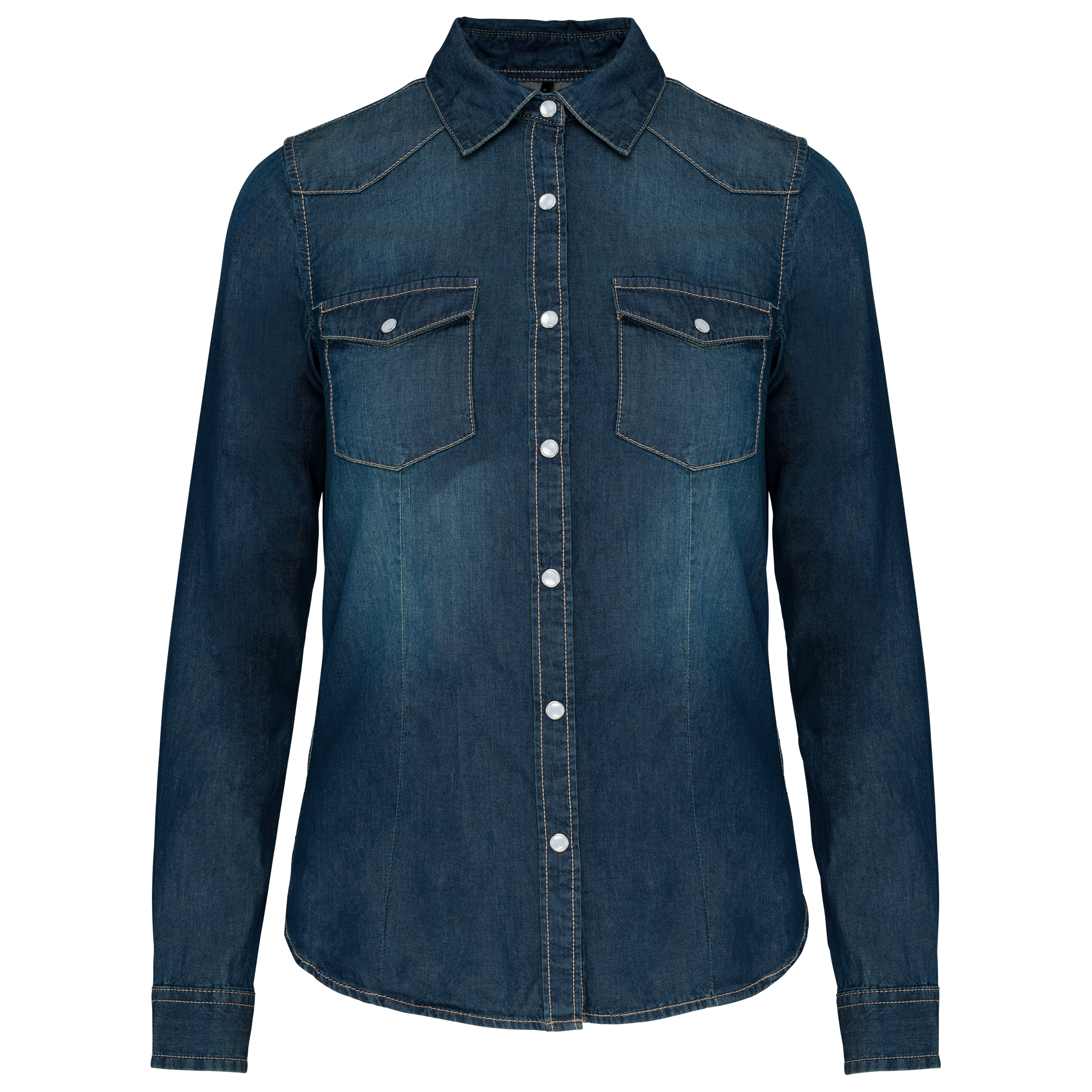 Miniature 9 pour Chemise denim manches longues femme