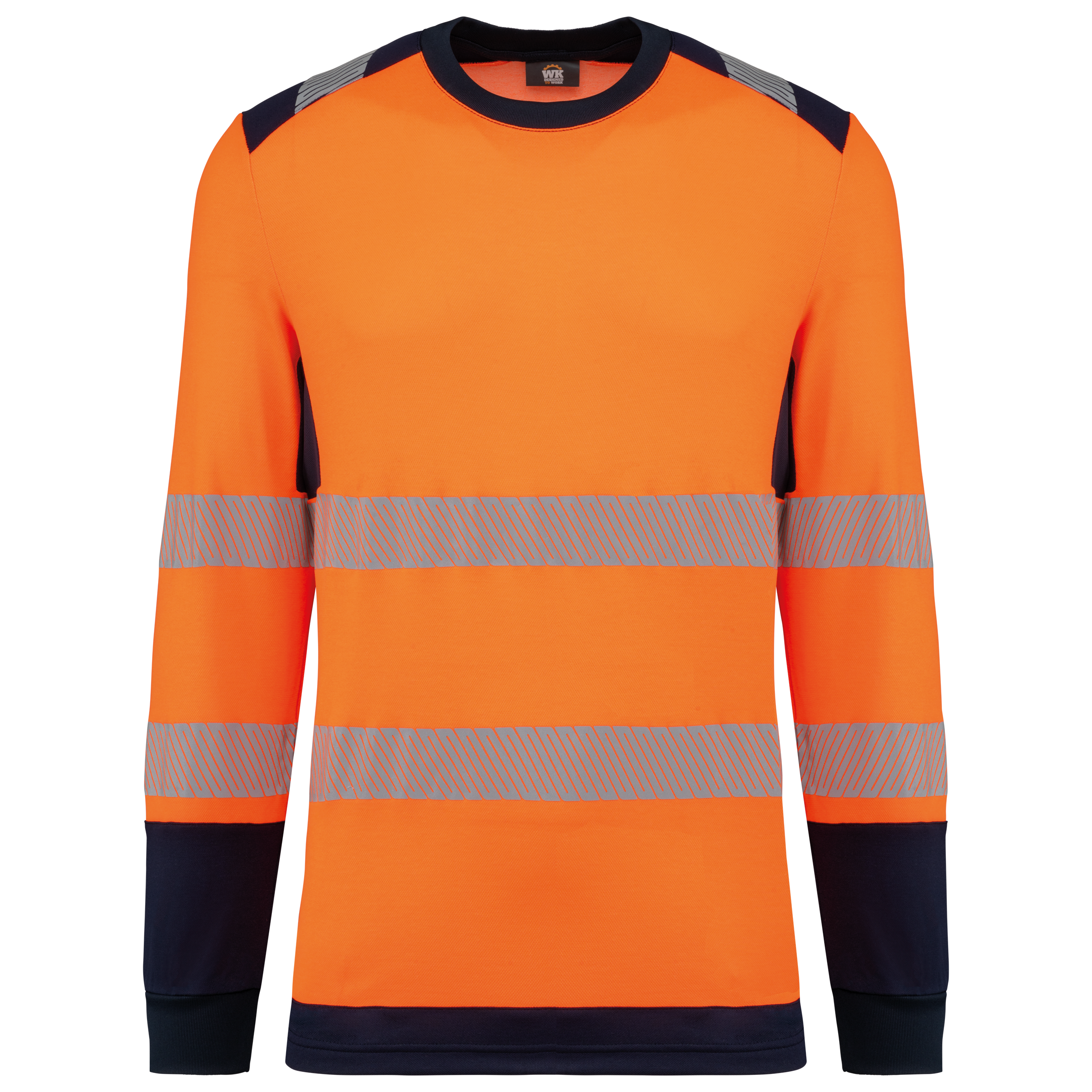 Visuel T-shirt de sécurité recyclé col rond manches longues unisexe