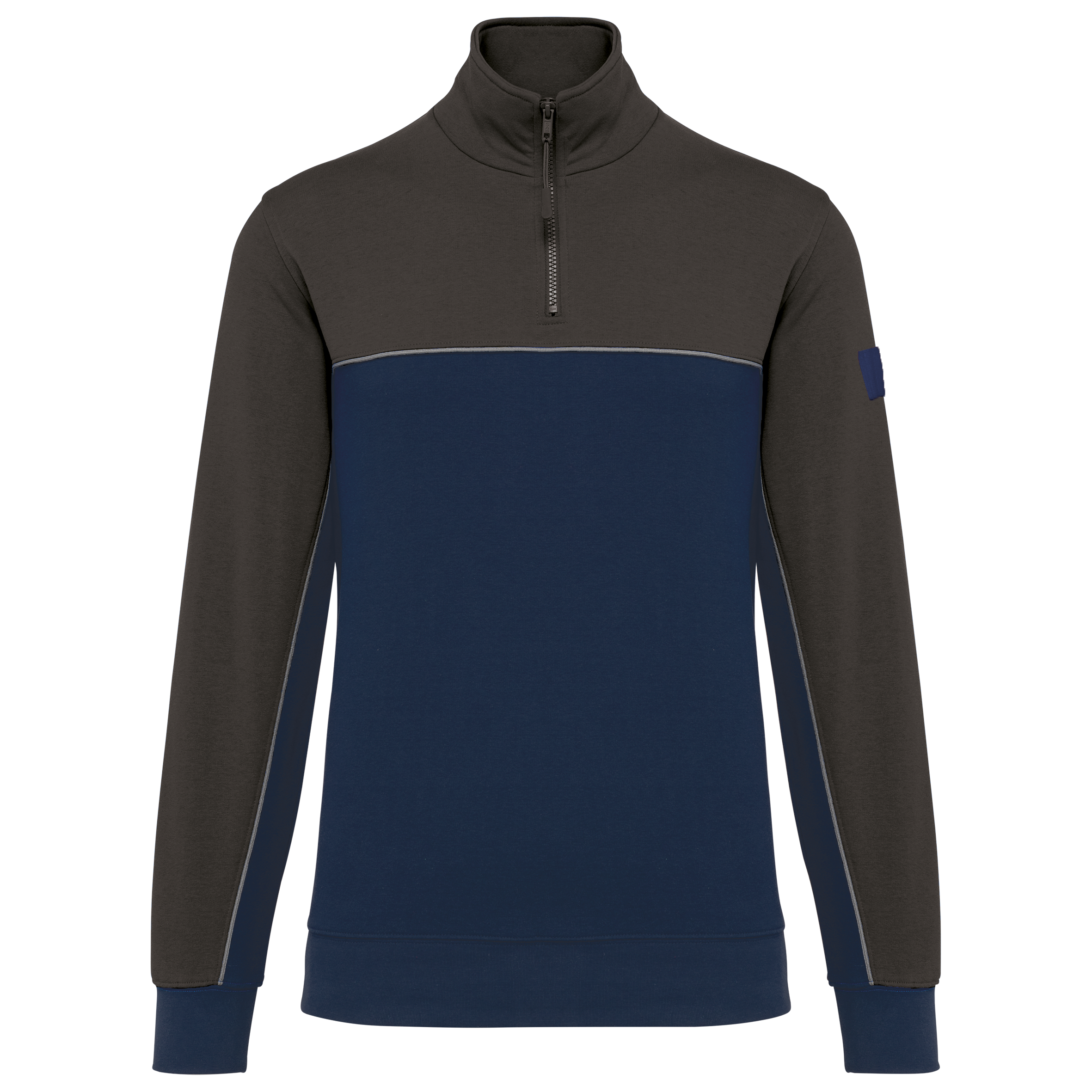 Miniature 19 pour Sweat-shirt écoresponsable col zippé unisexe