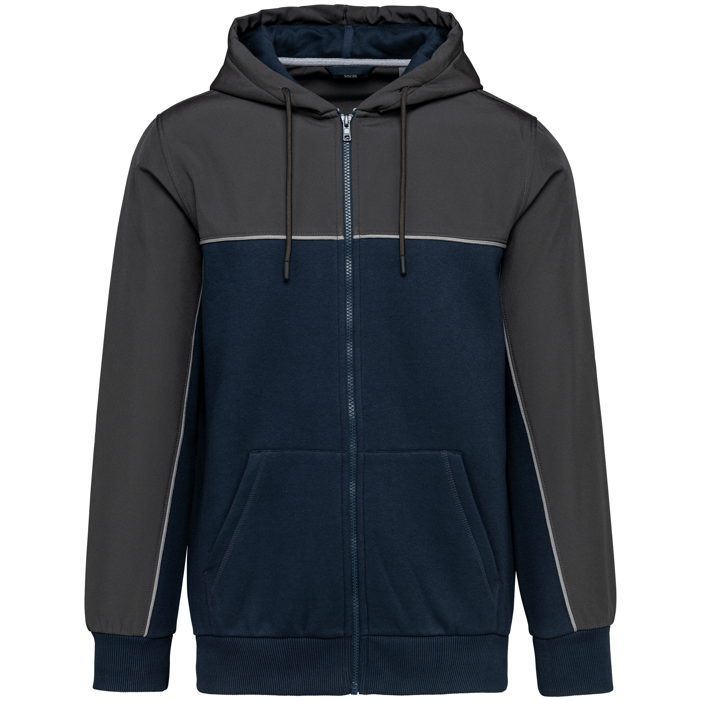 Miniature 10 pour Veste molleton bicolore zippée à capuche écoresponsable unisexe