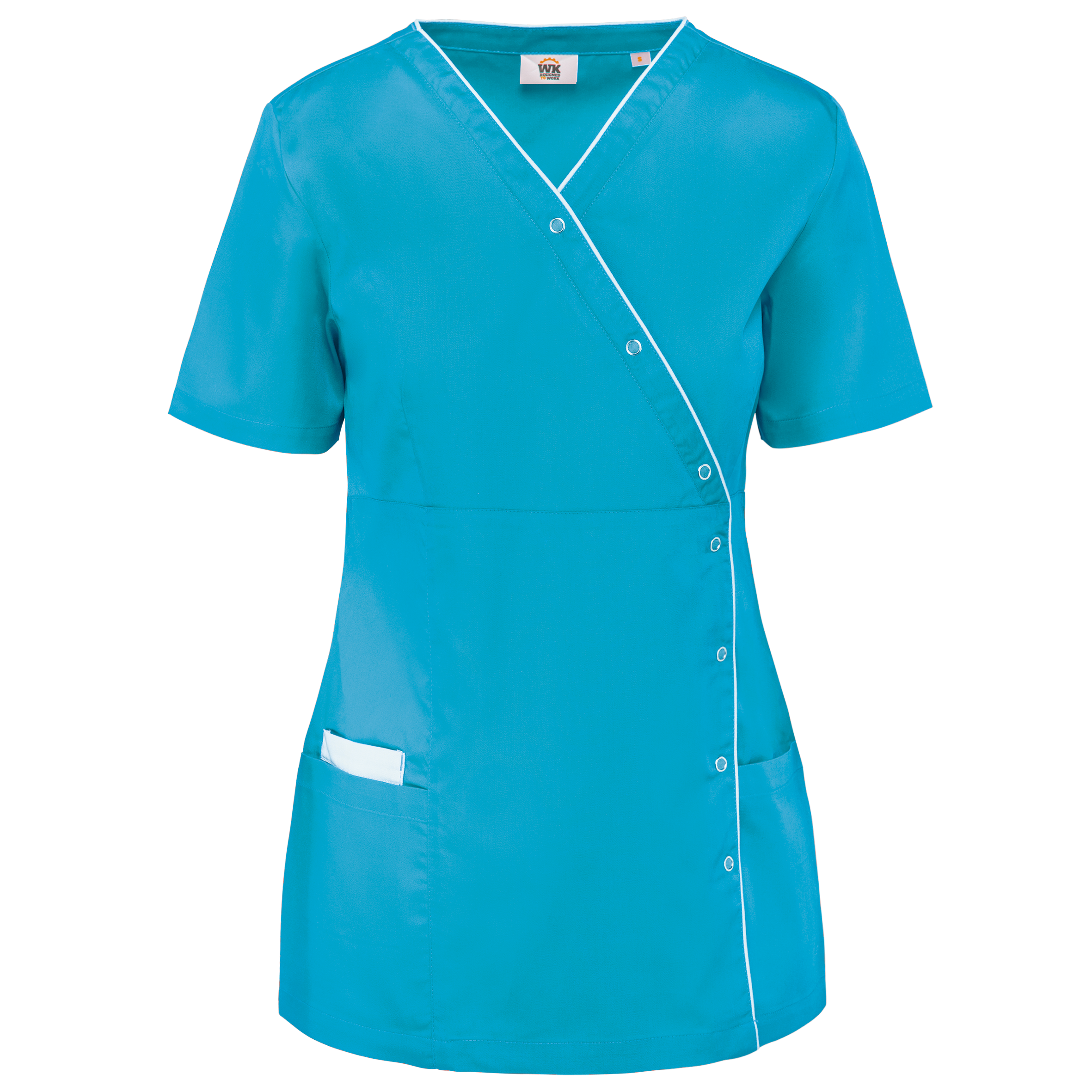 Miniature 15 pour Blouse polycoton avec boutons-pression femme
