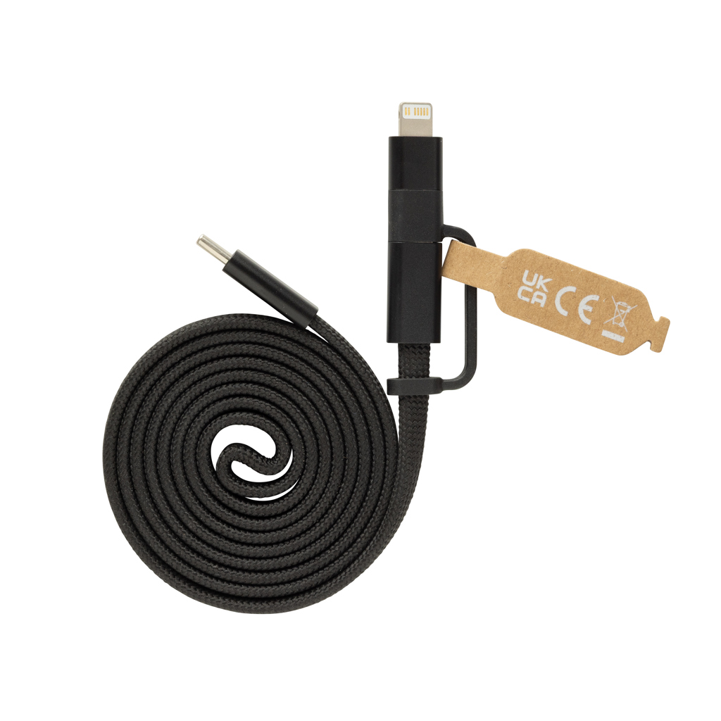 Miniature 4 pour Câble magnétique 60W 2 en 1 Arc en PET RCS