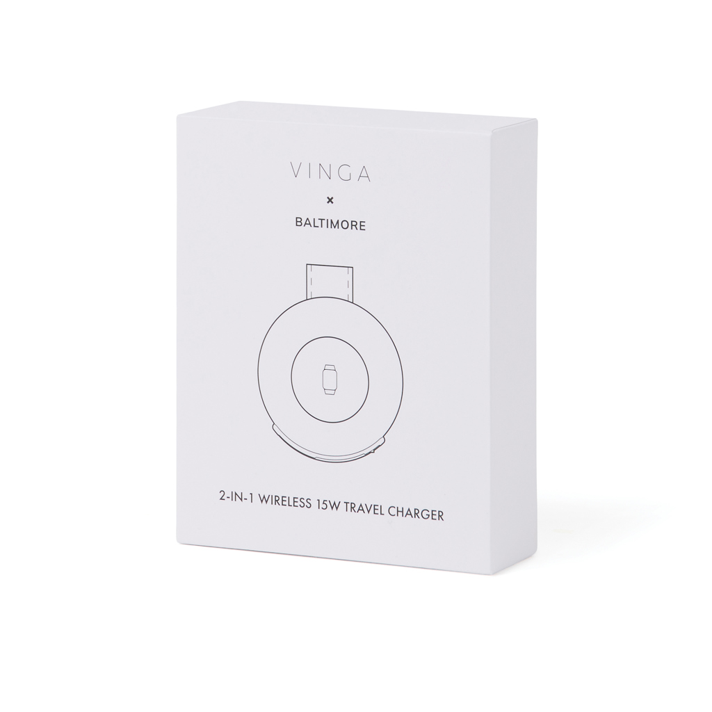 Miniature 3 pour VINGA Baltimore RCS Chargeur de voyage sans fil 2-en-1 15W