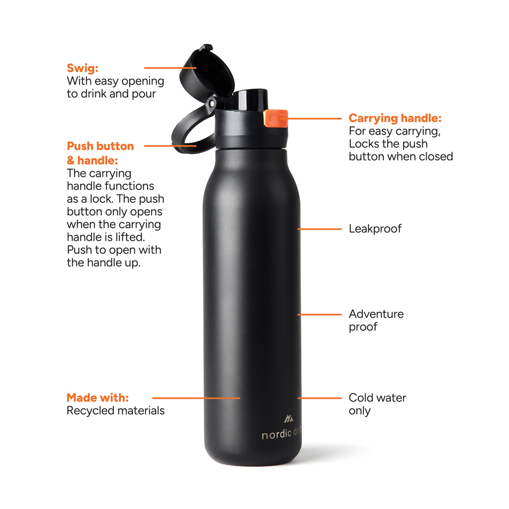 Miniature 2 pour Bouteille d'eau 750ml Nordic Drift Trail RCS