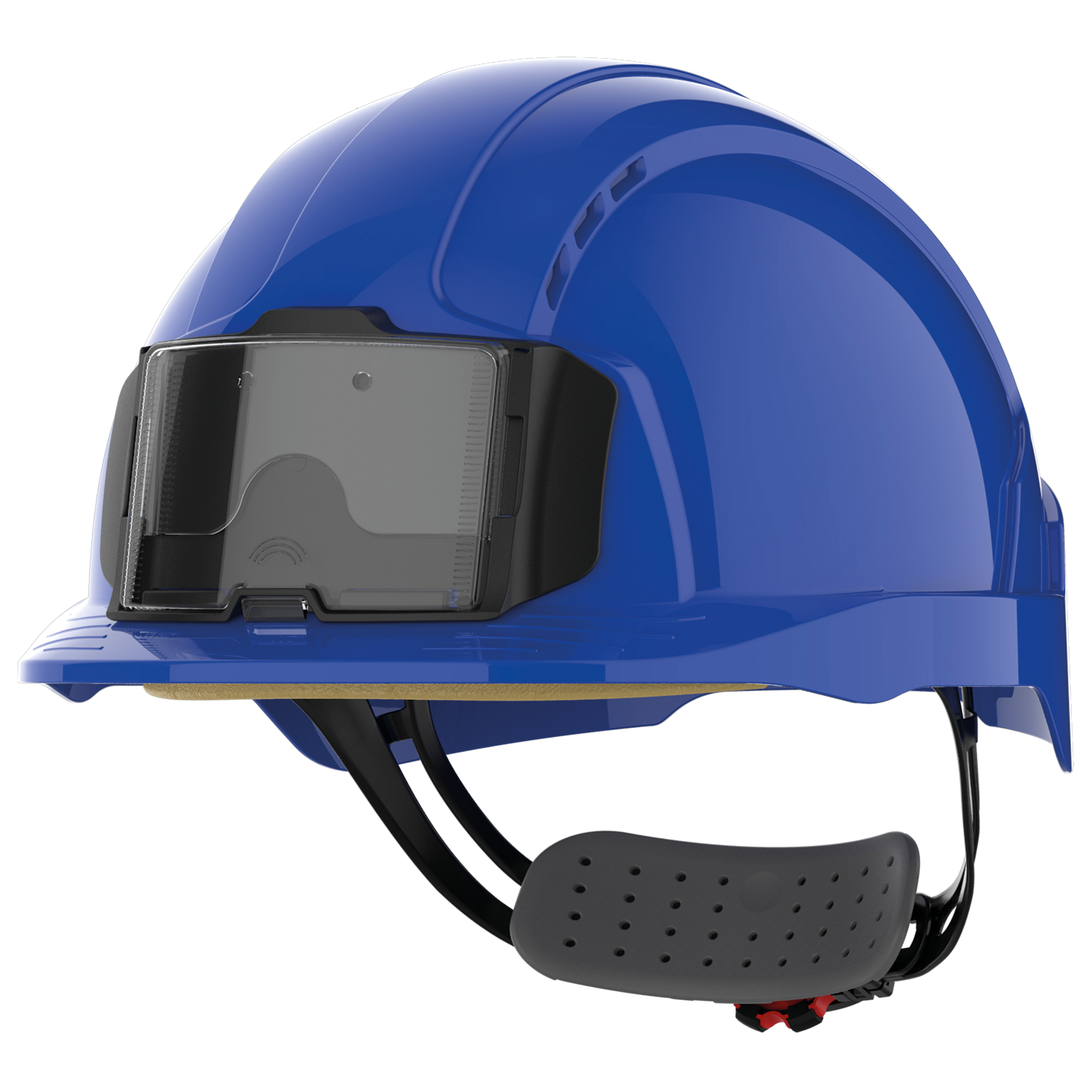 Visuel Casque de sécurité EVOLite® avec porte badge, ventilé, serrage crémaillère