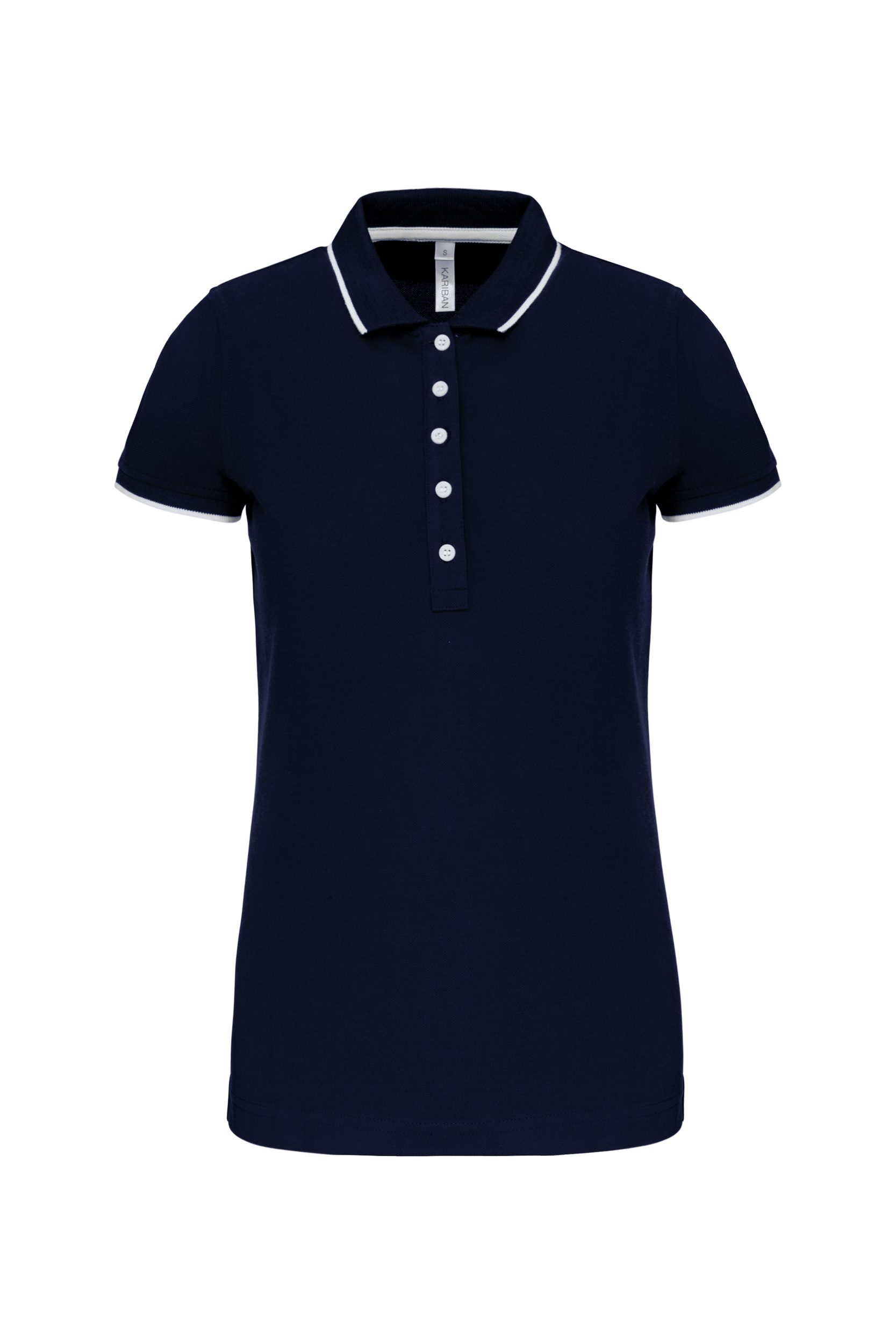 Miniature 11 pour Polo maille piquée manches courtes femme