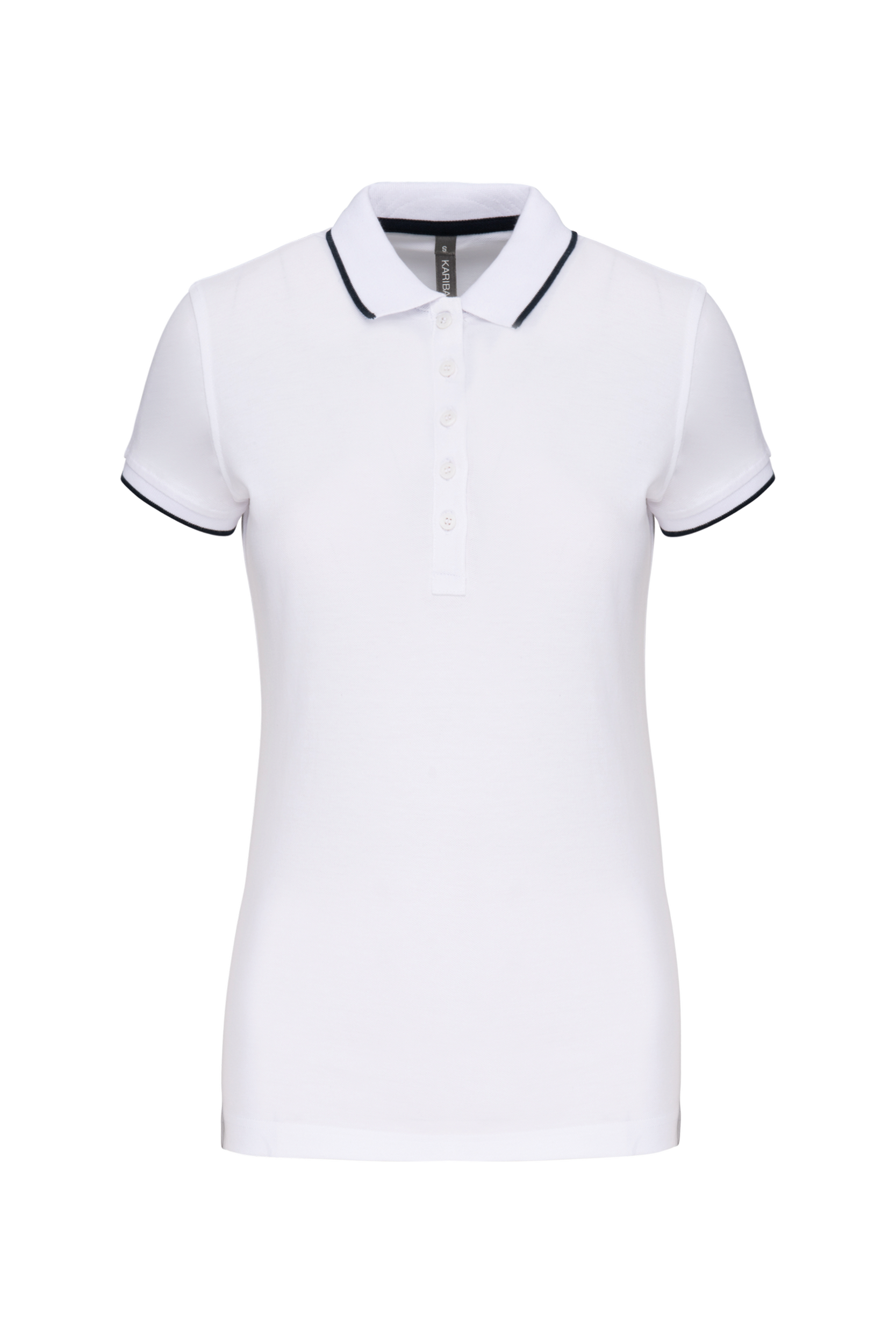 Miniature 13 pour Polo maille piquée manches courtes femme