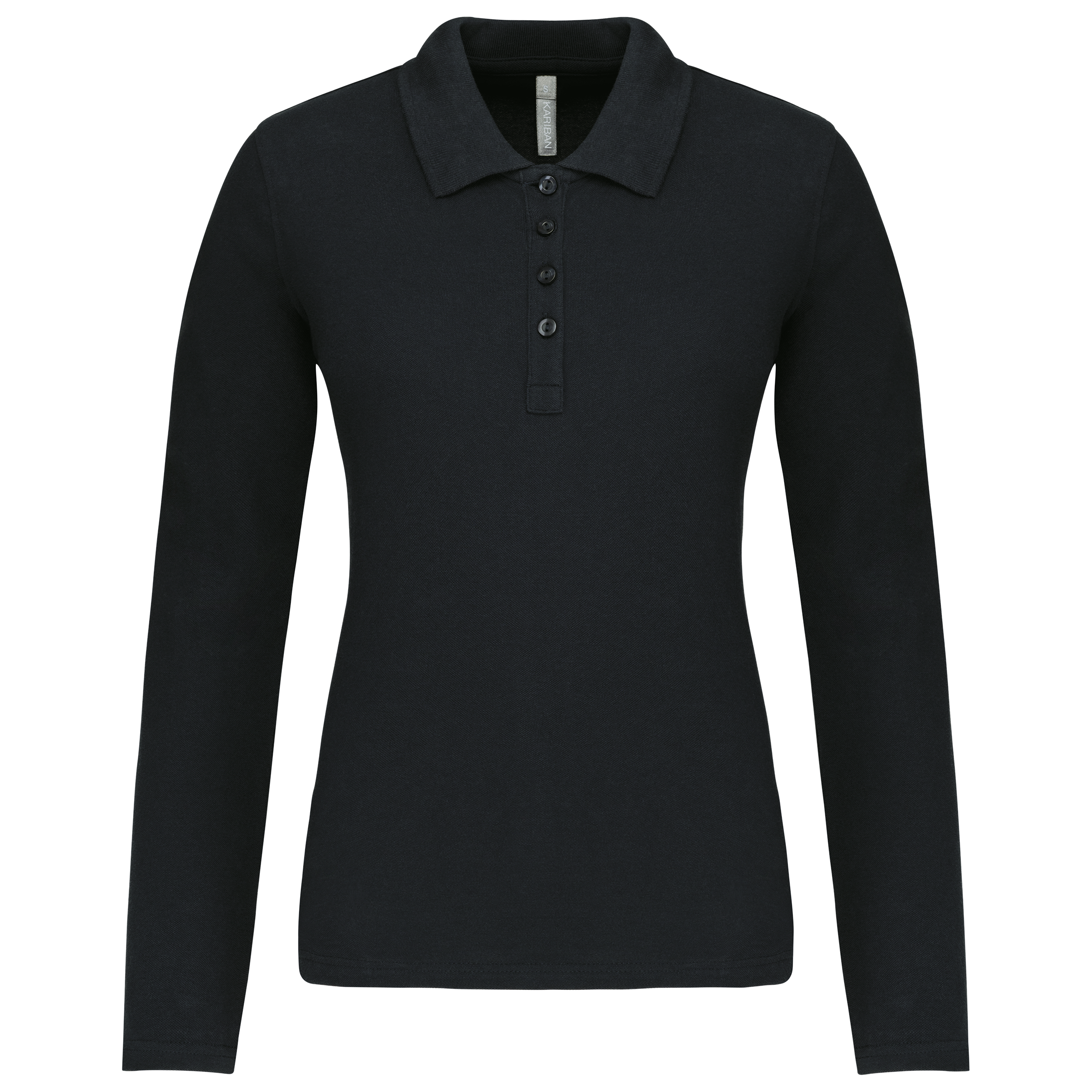 Miniature 11 pour Polo piqué manches longues femme